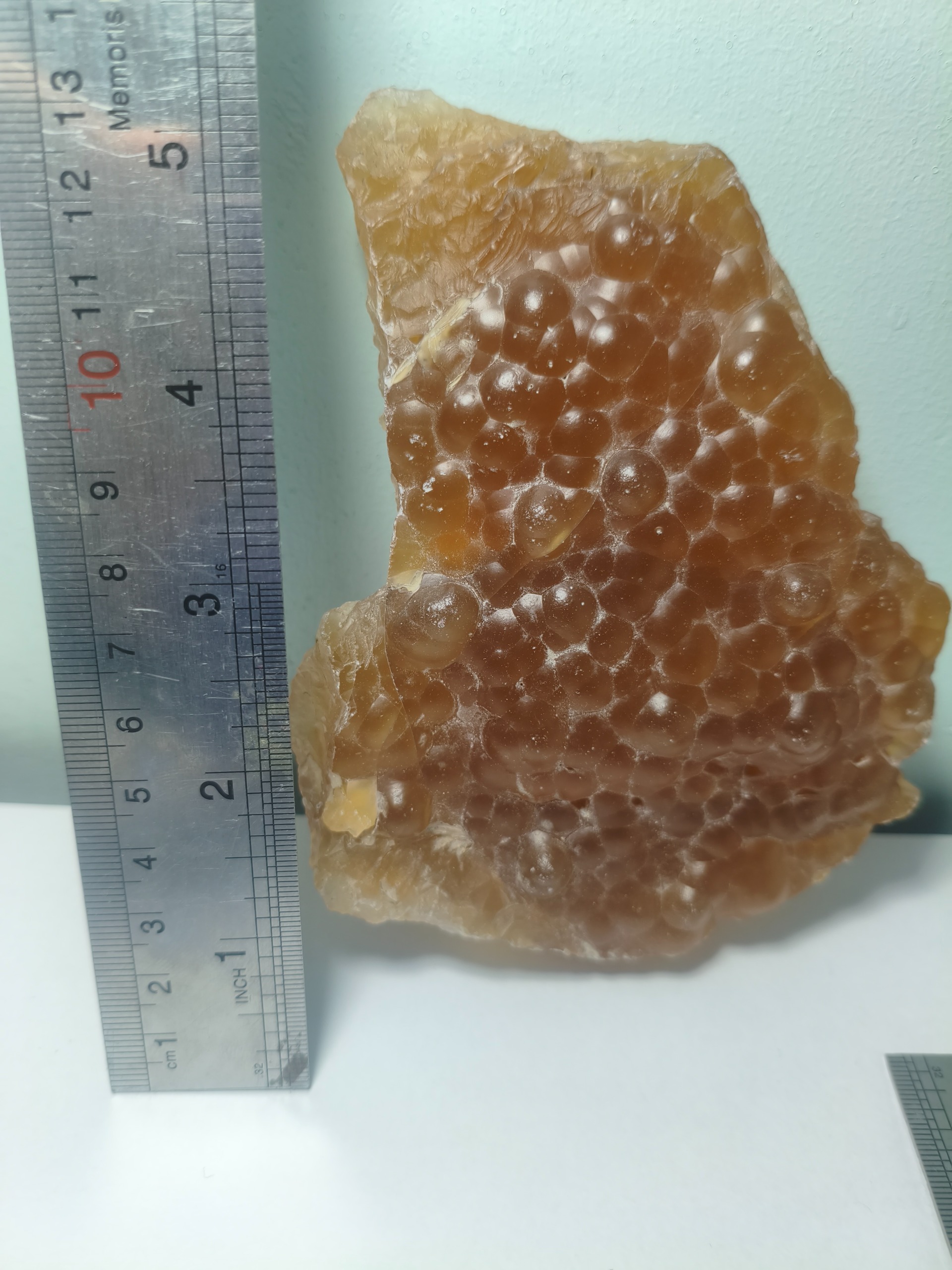 سنگ راف عقیق عسلی تخته ای بوتروئیدال اصل