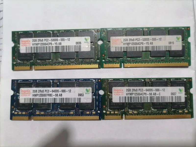 رم لپ تاپی 2 گیگ DDR2 مارک samsung و hynix