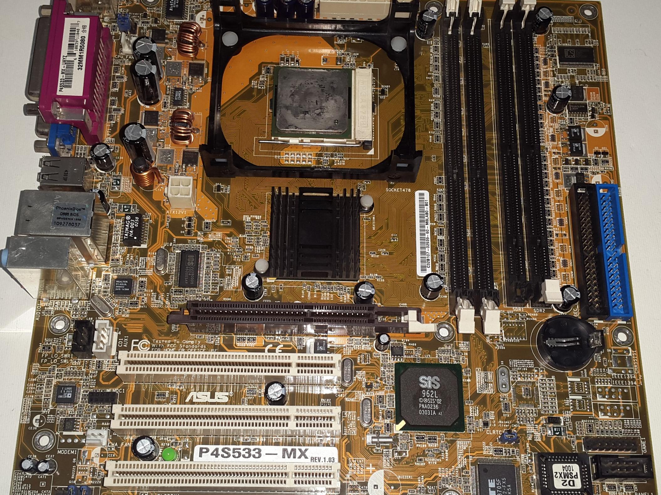 مادربرد ایسوس با CPU و فن (081)