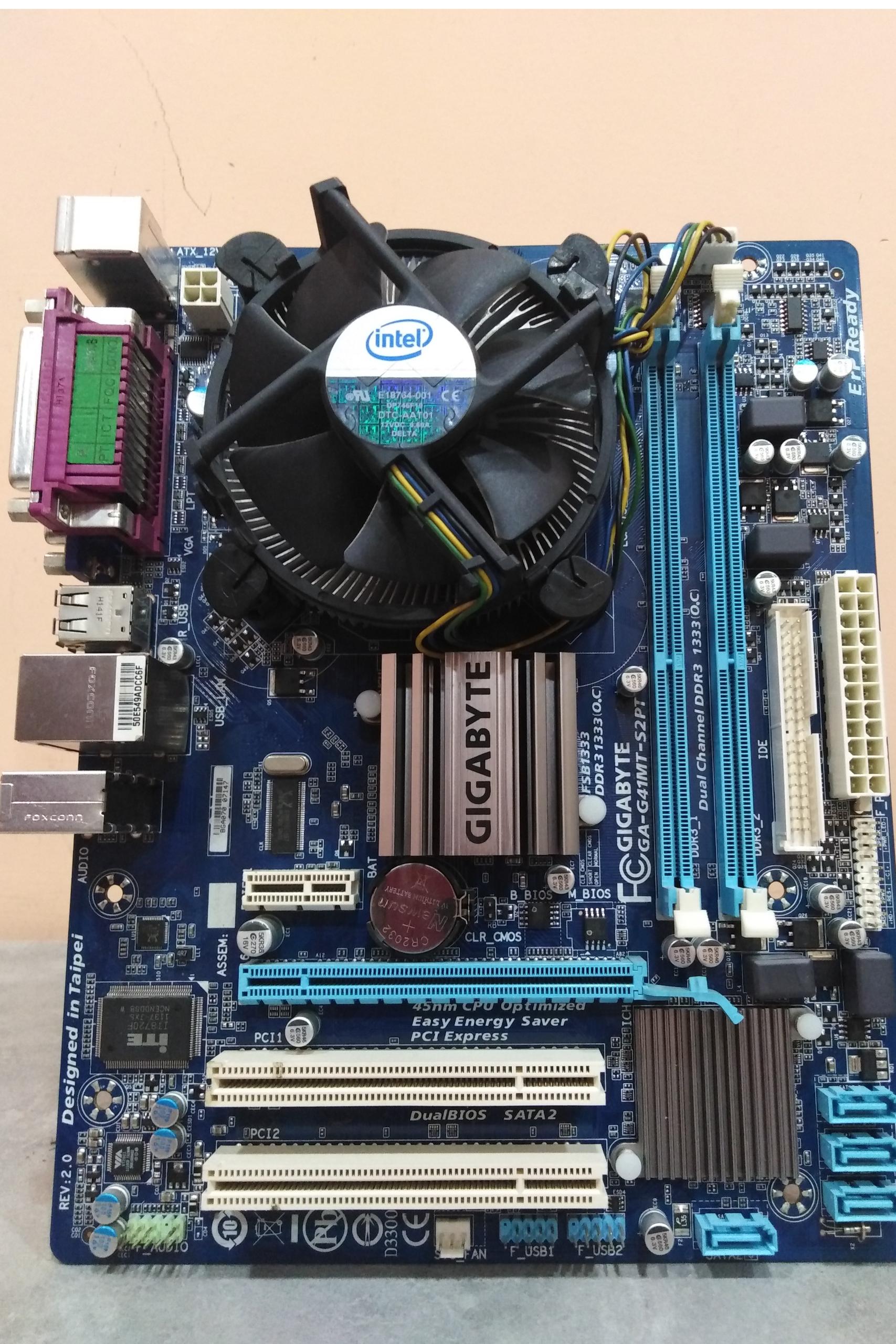 باندل مادربرد Giga G41MT S2PT DDR3 سیپیو Q6600