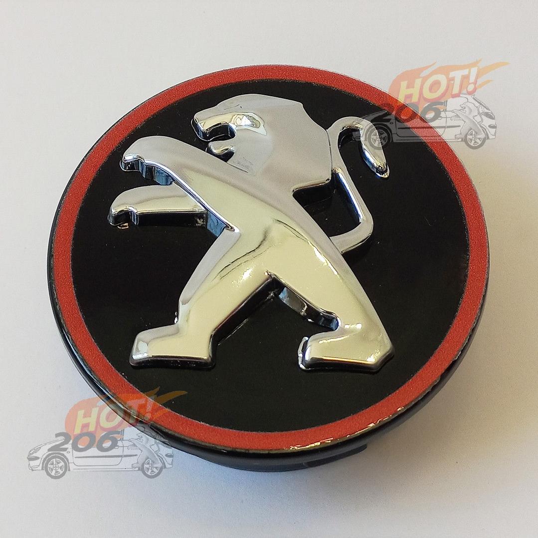 کاپ رینگ با شیر سه بعدی پژو رنگ مشکی خط قرمز