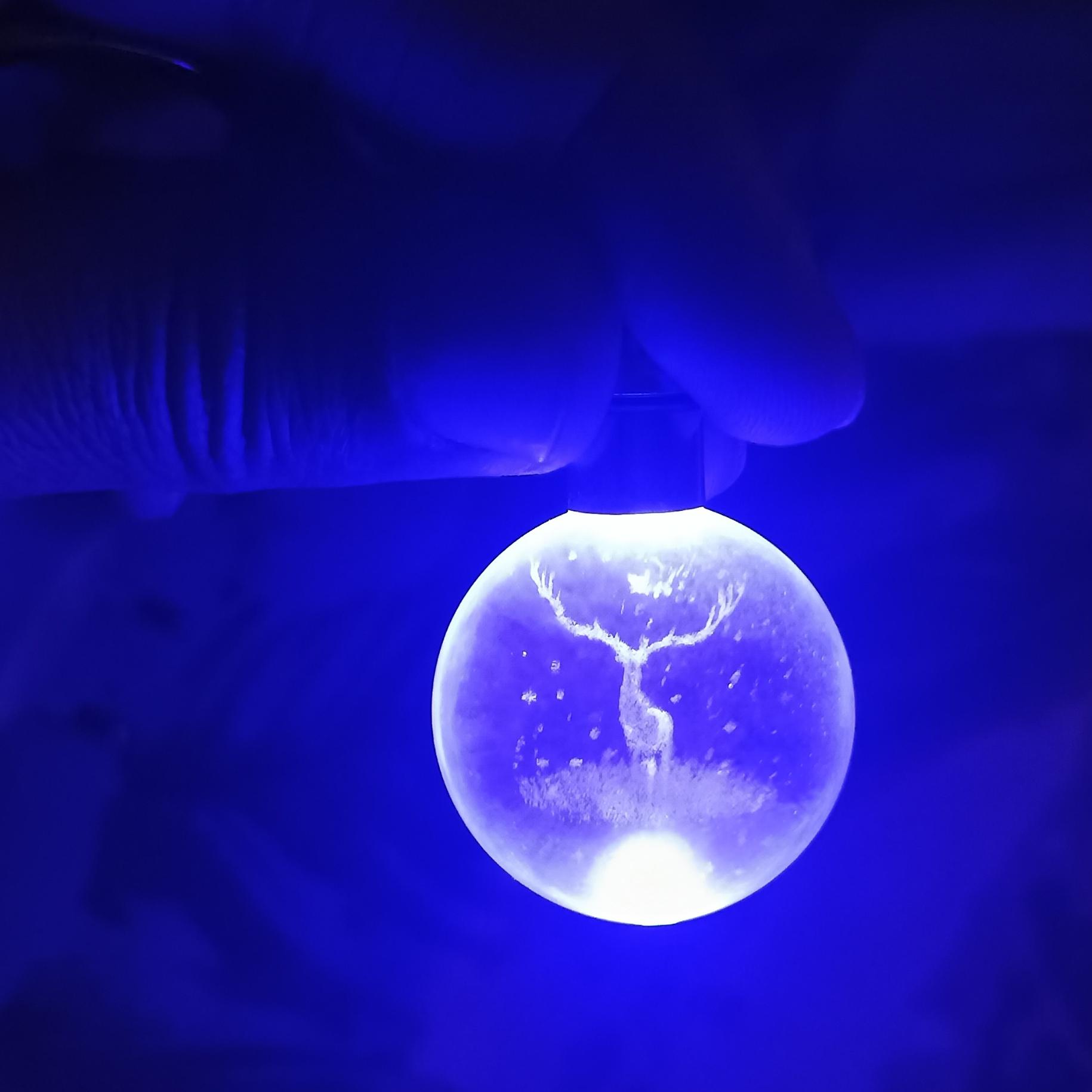 جاکلیدی گوی شیشه ای طرح گوزن