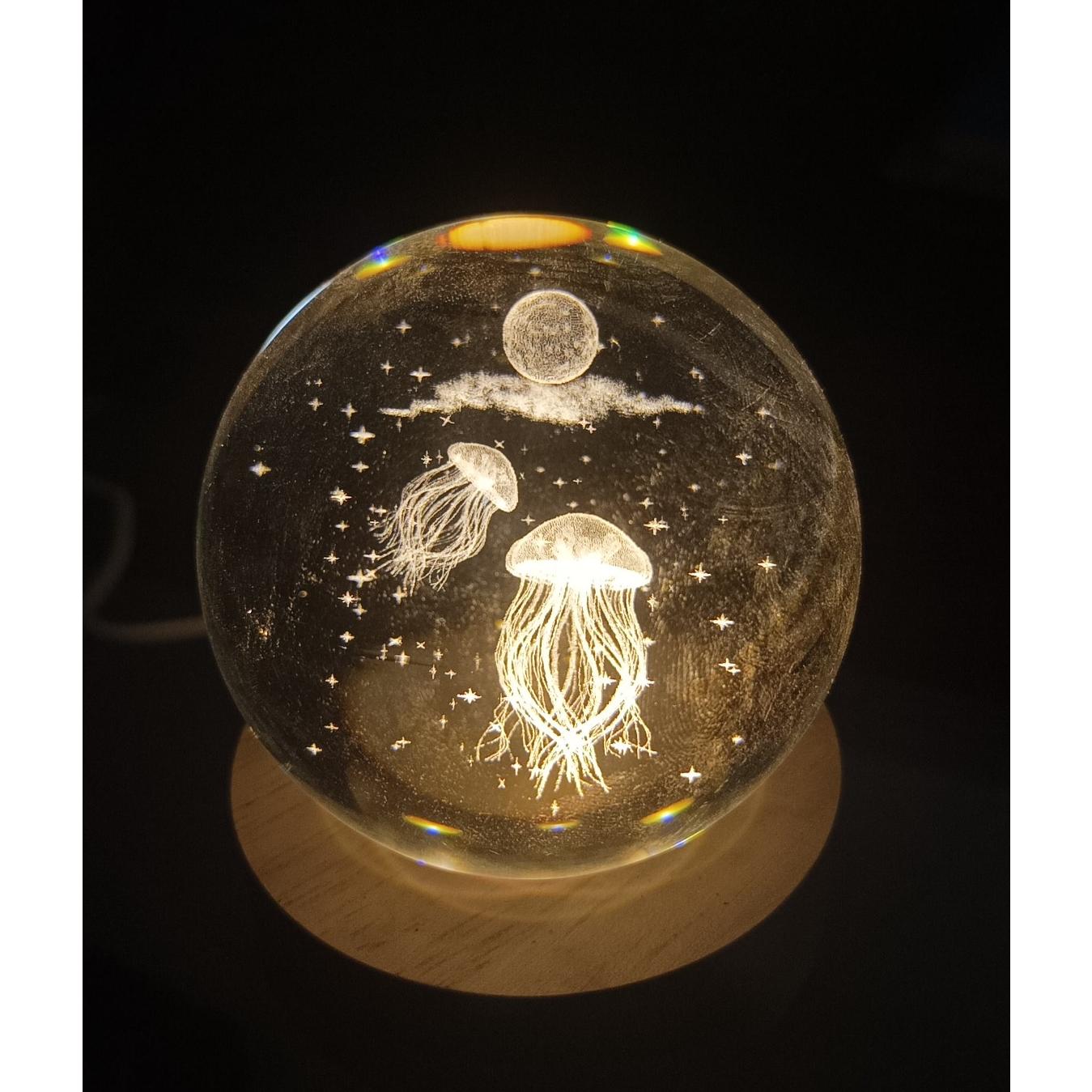 چراغ خواب طرح عروس دریایی و ماه