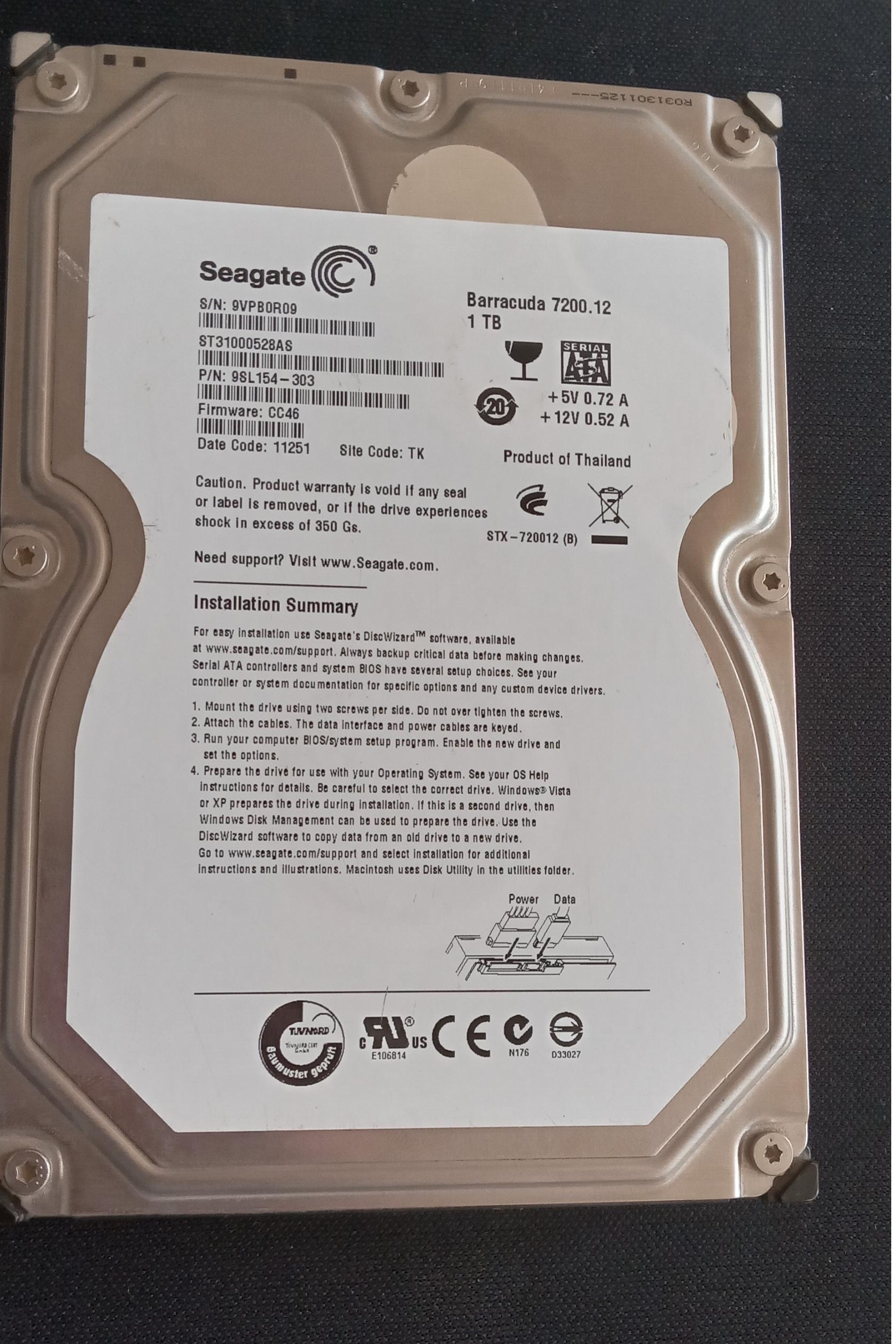 هارد اینترنال Seagate Barracuda 1TB