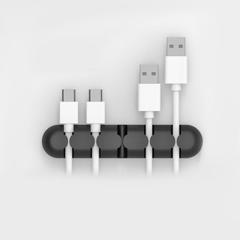 نگهدارنده کابل سیلیکونی چسبی 5 حفره مشکی