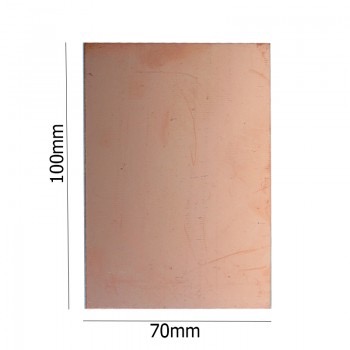 فیبر مدار چاپی یک رو فایبرگلاس70x100x1.5 میلی متری