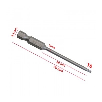 سر پیچ گوشتی TT8 مناسب پیچ گوشتی شارژی