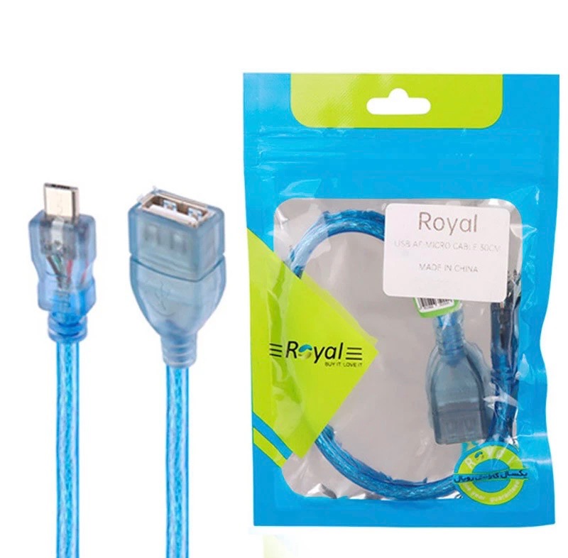 کابل تبدیل USB OTG به MicroUSB رویال Royal