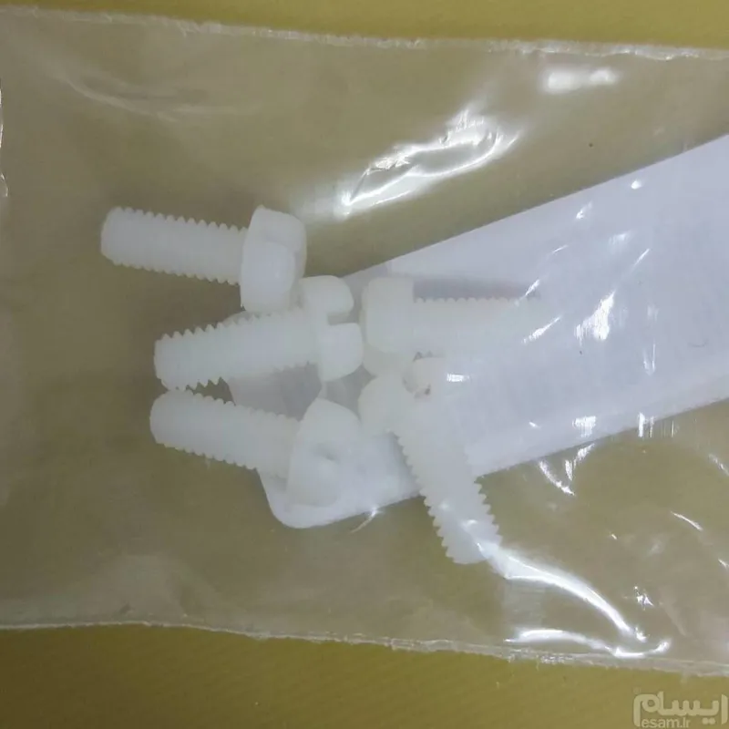 5 عدد پیچ پلاستیکی نمره 4 طول 10mm