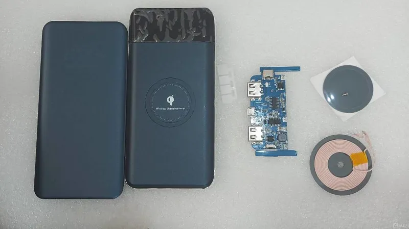 کیت پاور بانک وایرلس دارای دو خروجی usb 2a