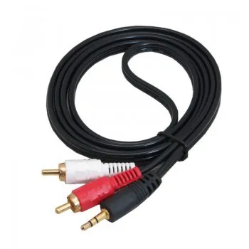 کابل تبدیل جک 35 میلی به دو RCA دارای طول 15 متر