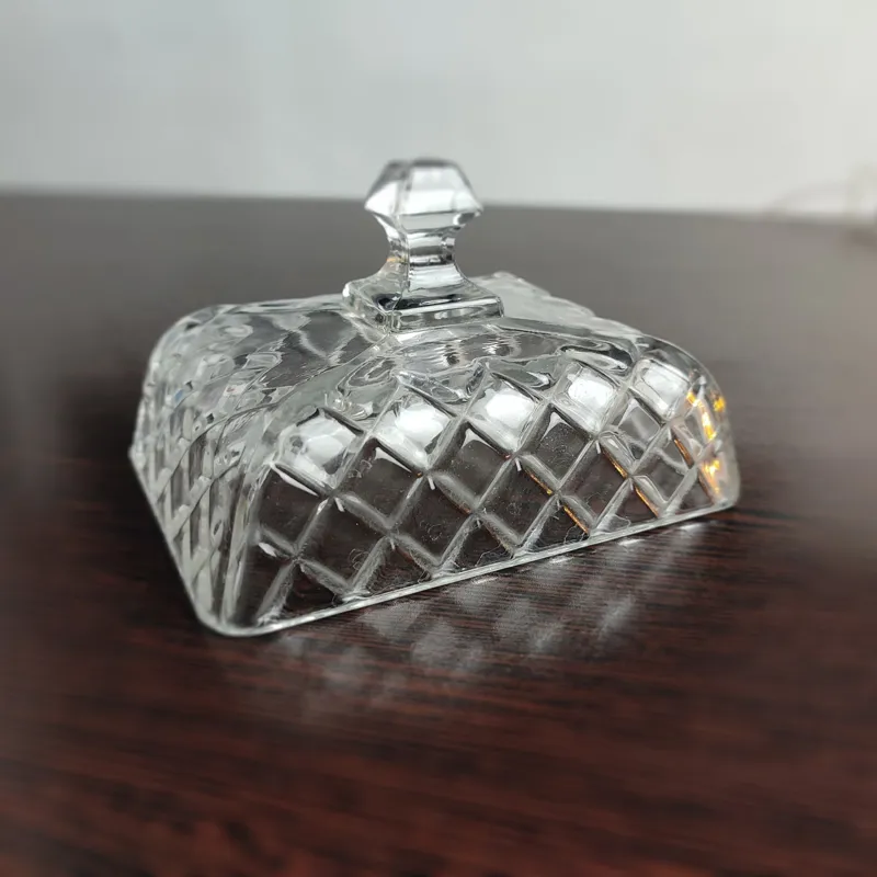 درب درب کریستالی ظرف کره و پنیر (با ابعاد)