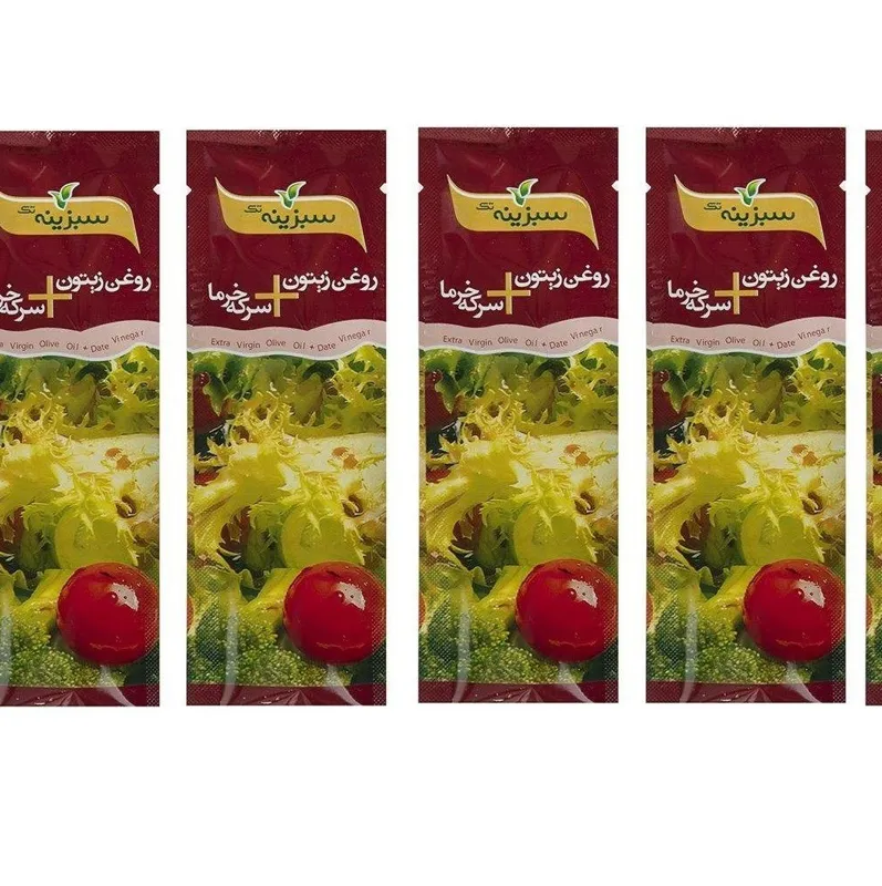  سس روغن زیتون و سرکه خرما تک نفره سبزینه 24 گرمی