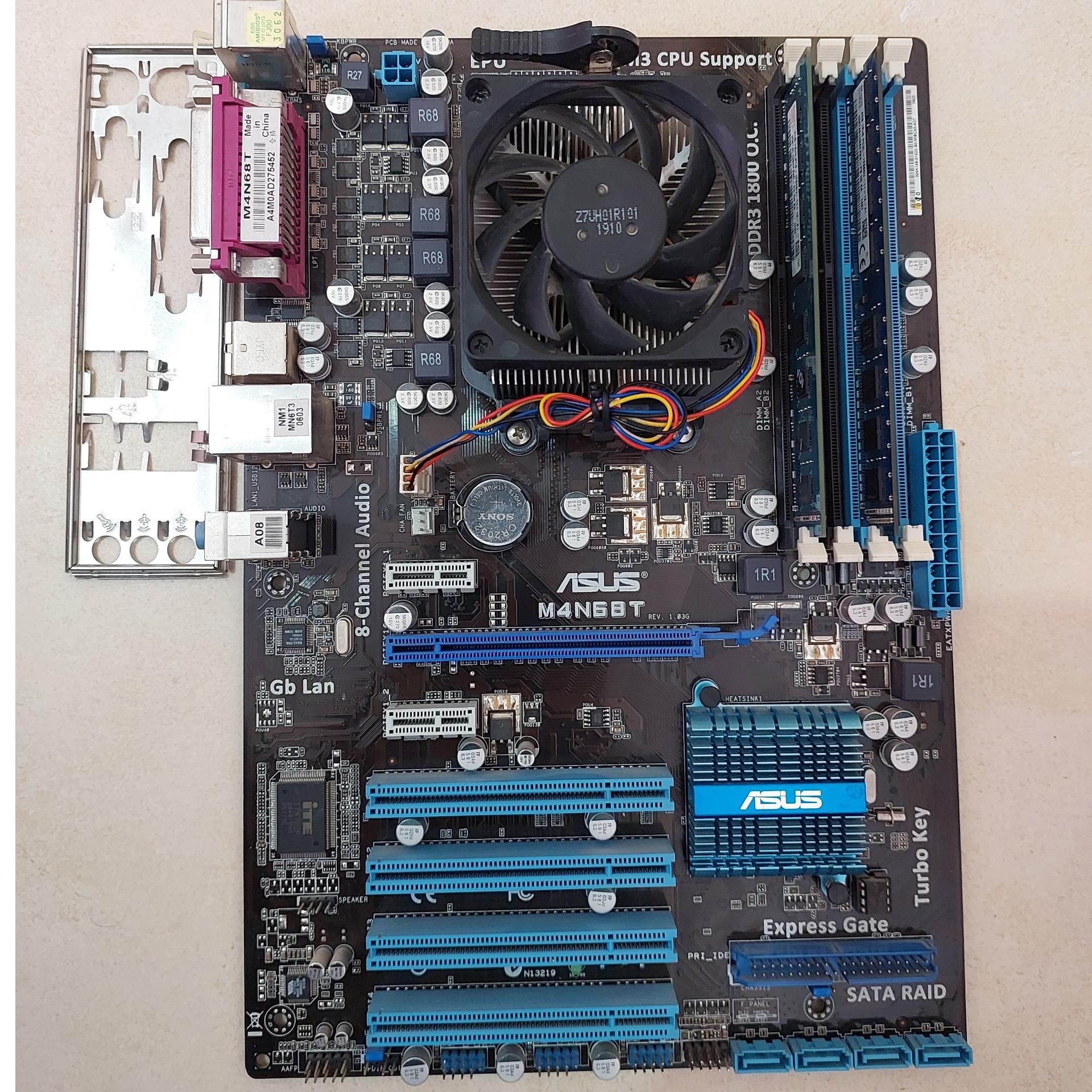 باندل asus m4n68tبا cpuسه هسته و 8 گیگ رمddr3