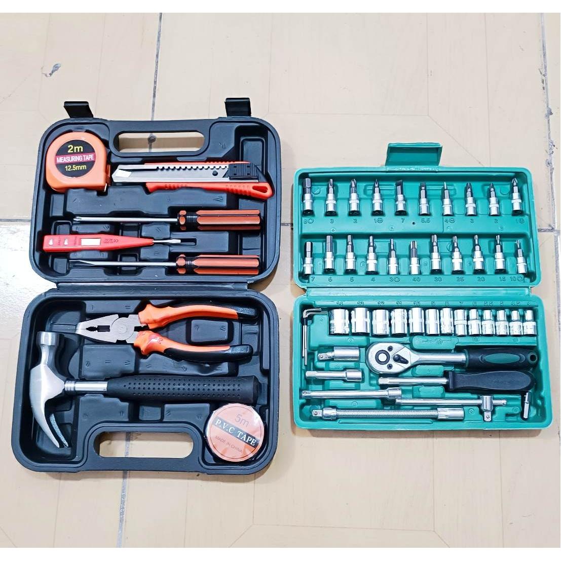 مجموعه جعبه بکس و جعبه ابزار 55 عددی جنس درجه یک