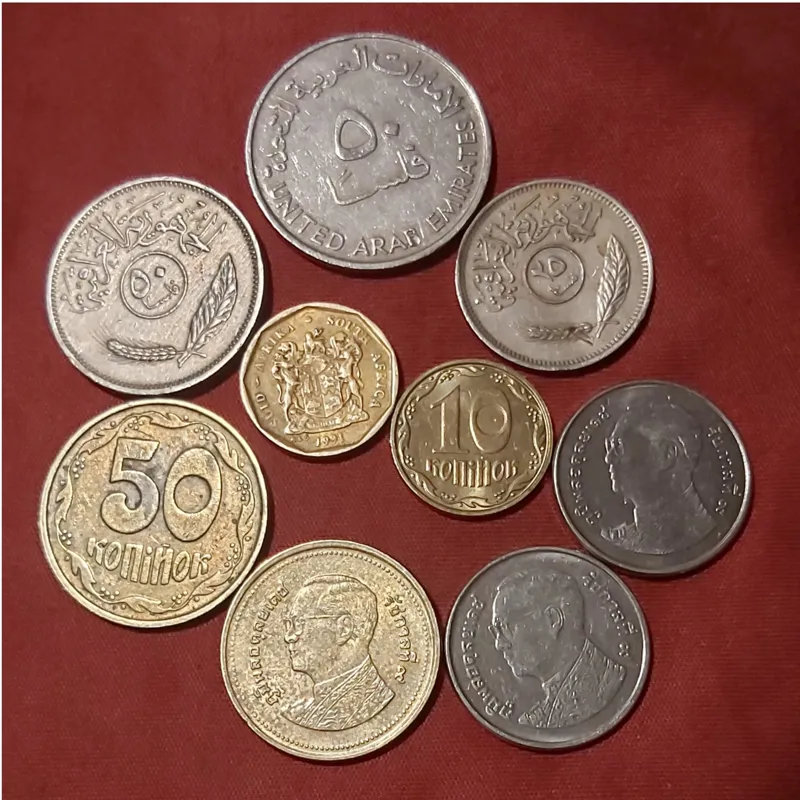 9عددسکه تایلندعراق امارات اکراین آفریقا جنوبی