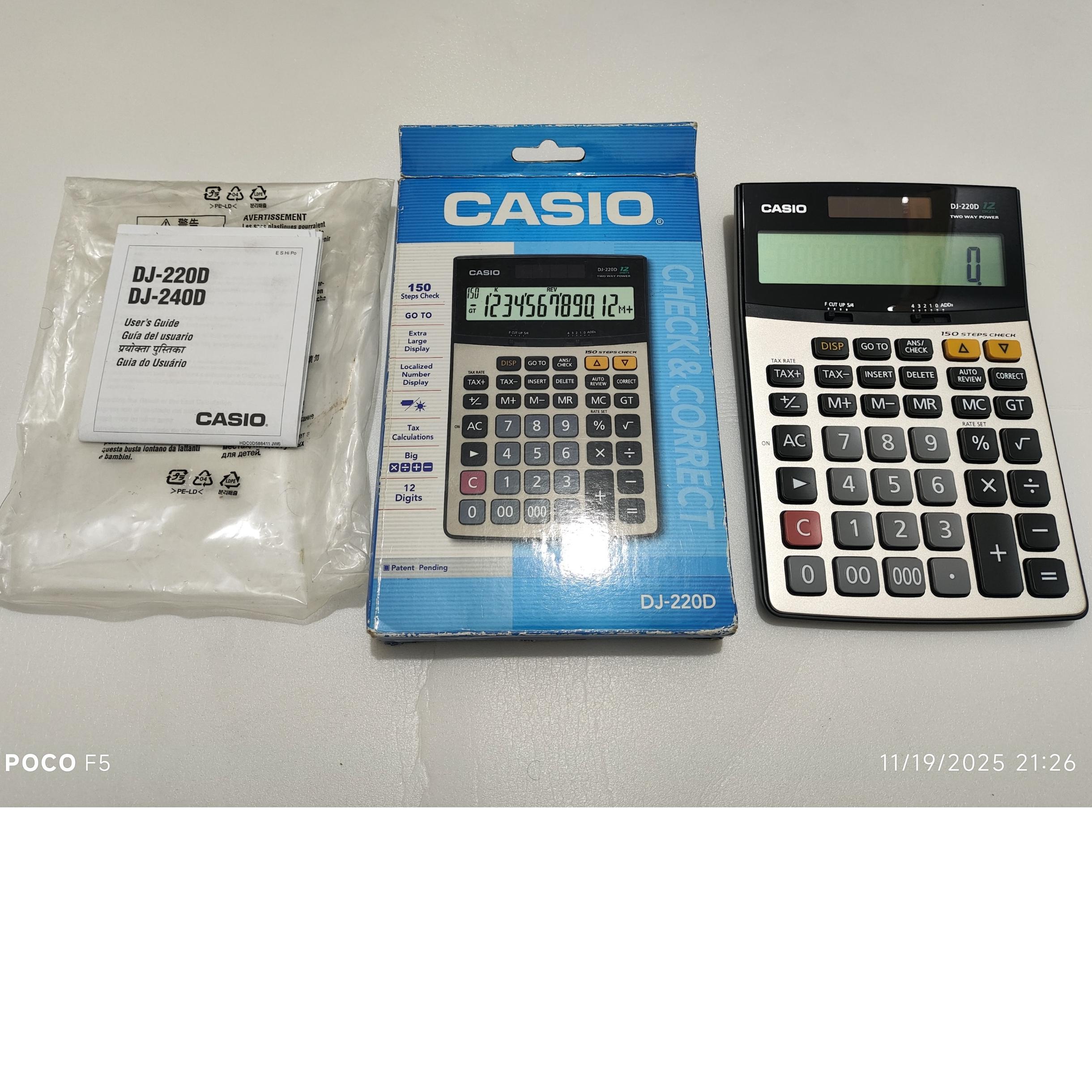 ماشین حساب کاسیو مدل DJ-220D