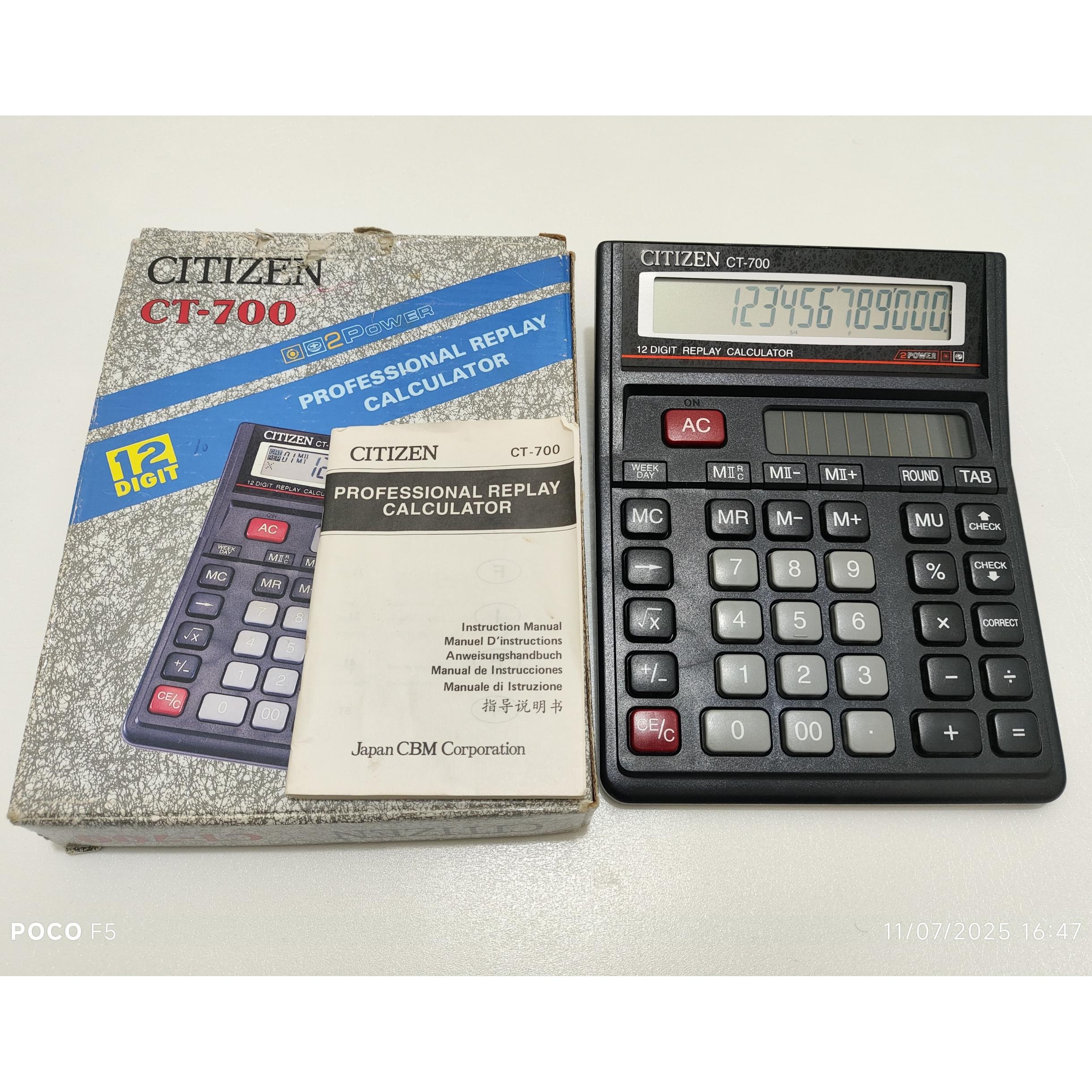 ماشین حساب سیتیزن ژاپن مدل CT-700