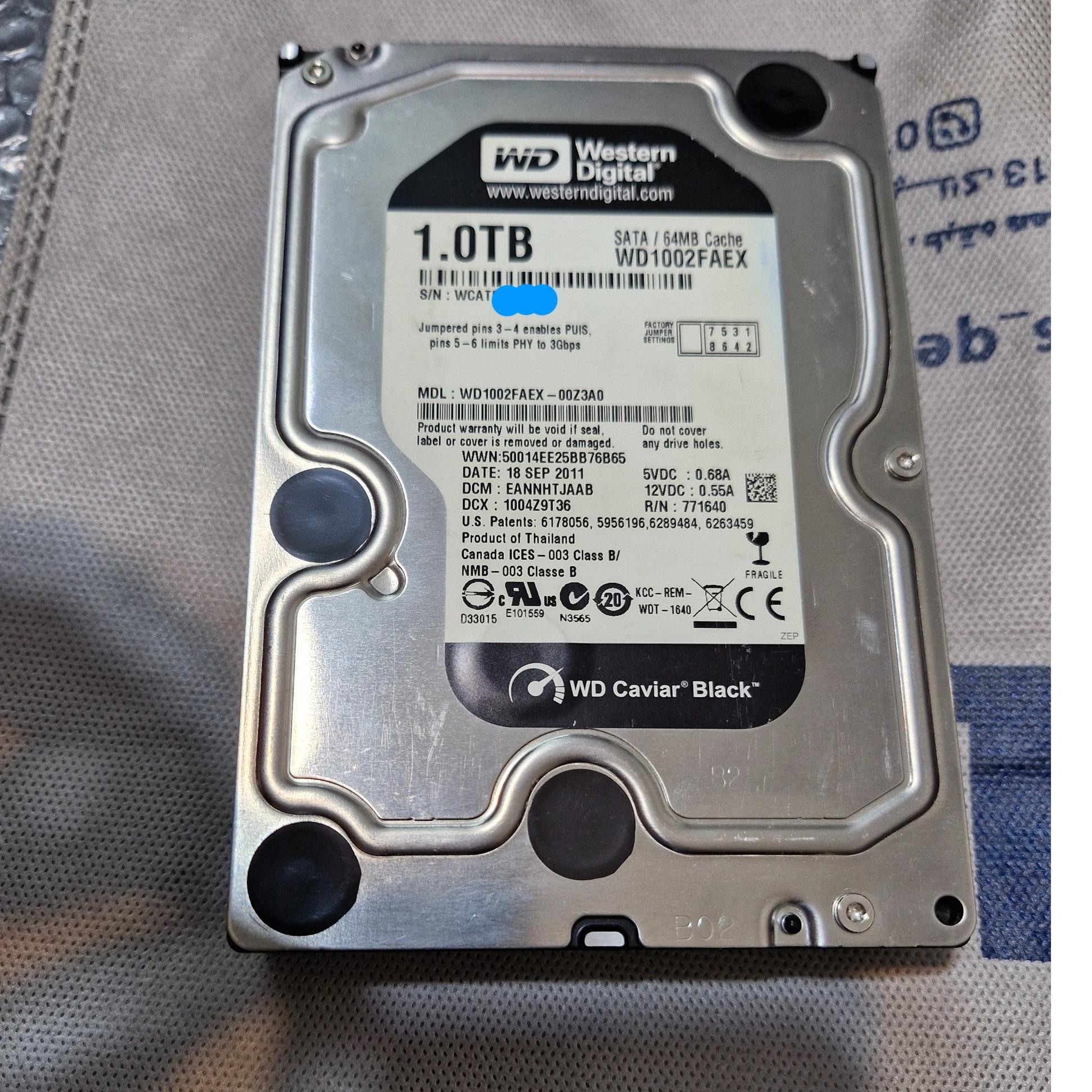 دوعدد هارد 1ترا سلامت 100درصد