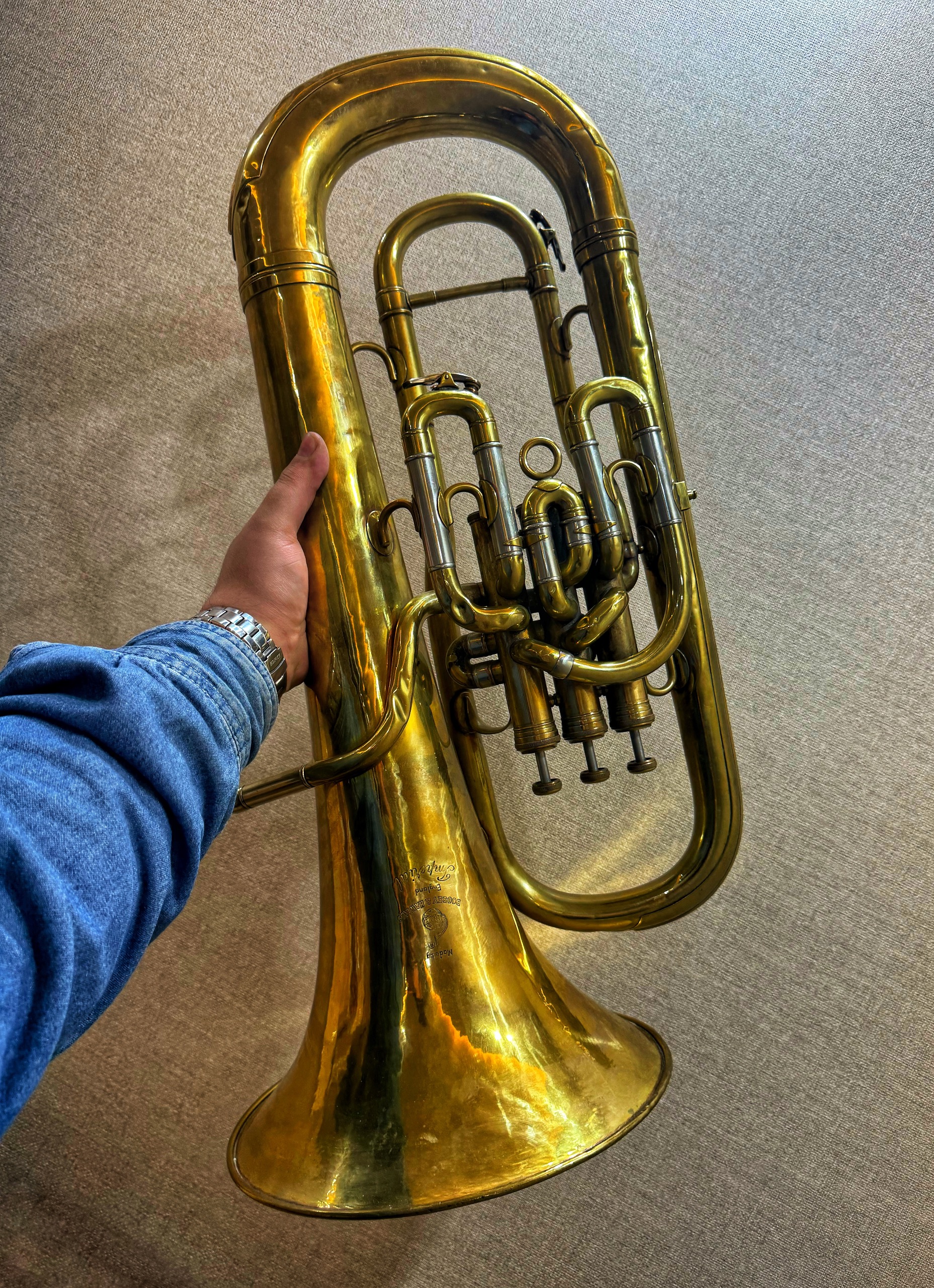 ترومپت قدیمی تمام برنجی