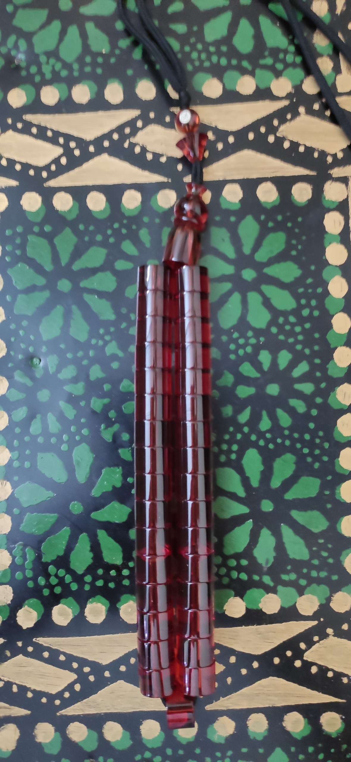 تسبیح سندلوس تراش استاد حسین بان جعفر