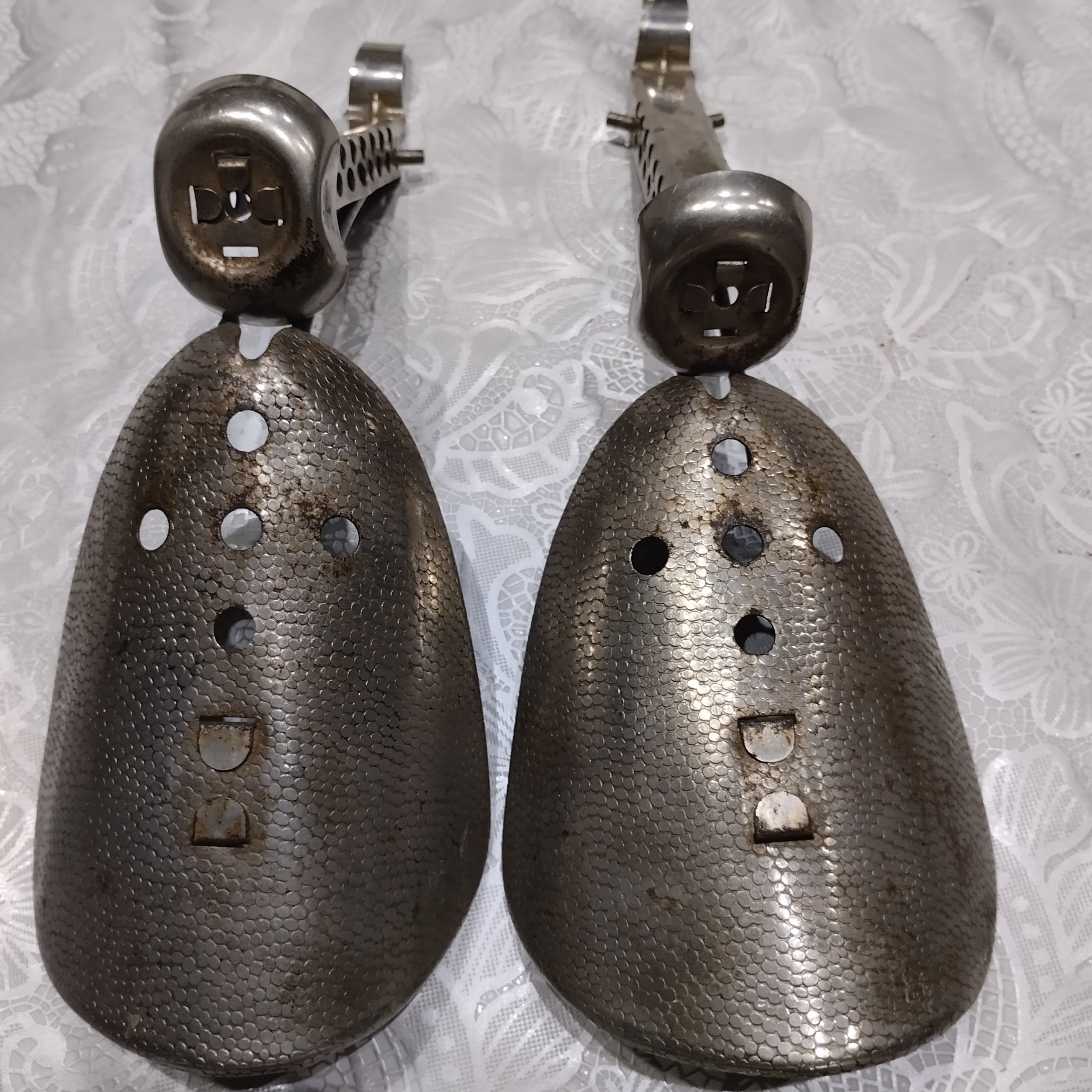 جفت قالب فلزی کفاشی قدیمی آنتیک سایز بزرگ سالم