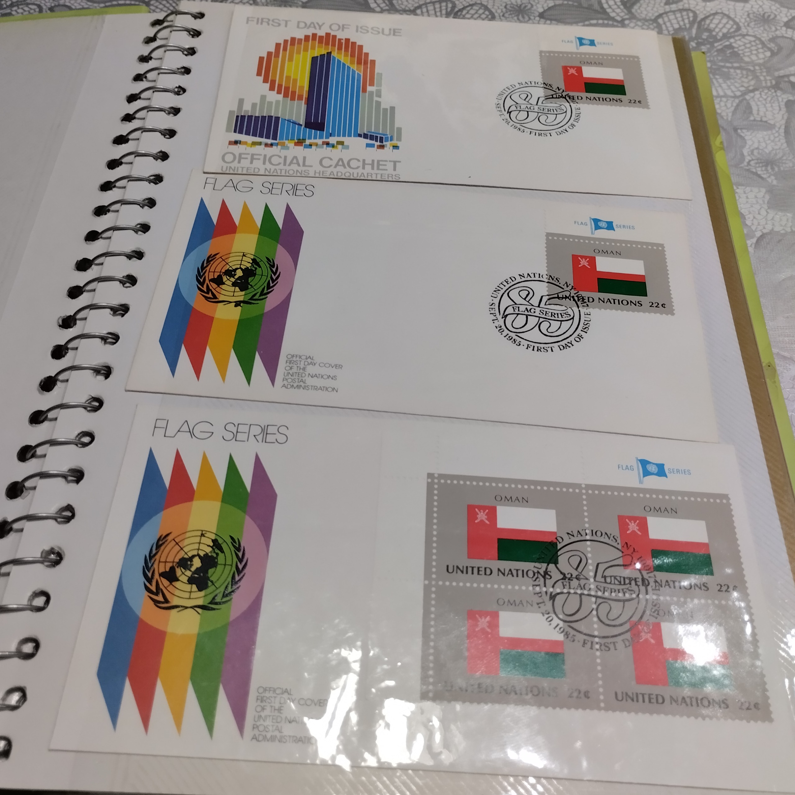 پاکت مهر روز عمان استثنایی کمیاب سه عدد