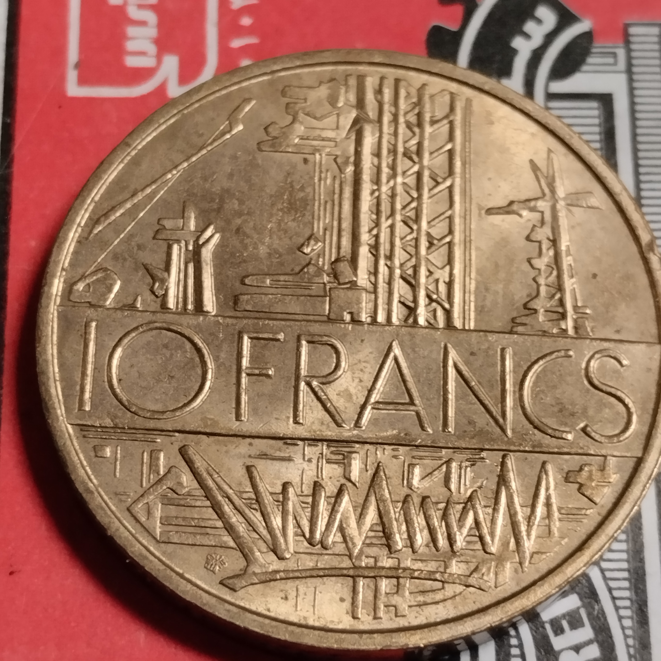 سکه 10فرانک فرانس 1978 کارخانه و فرانسه برنج