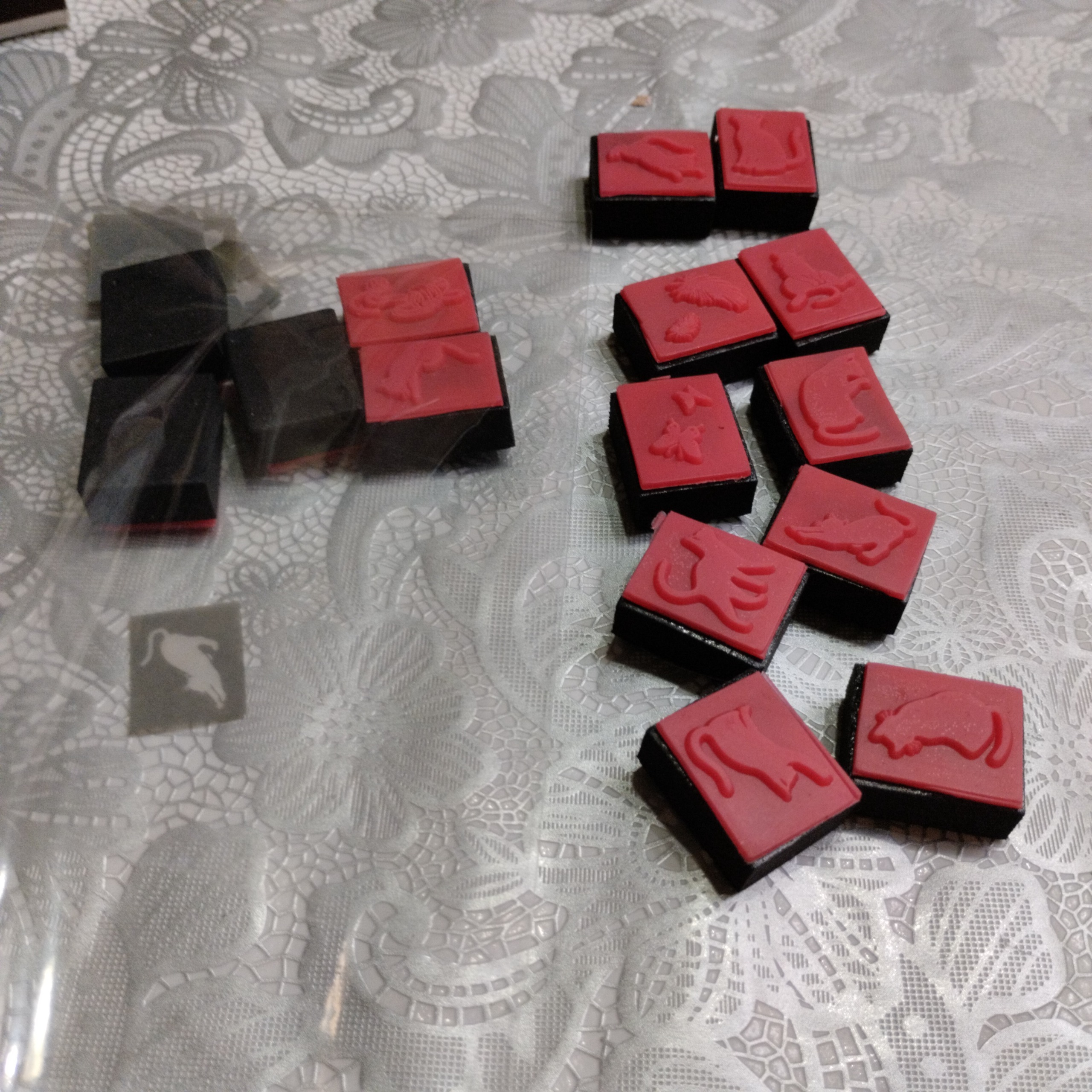 مهرهای طرح دار حیوانات فومی کشور کره 15عدد