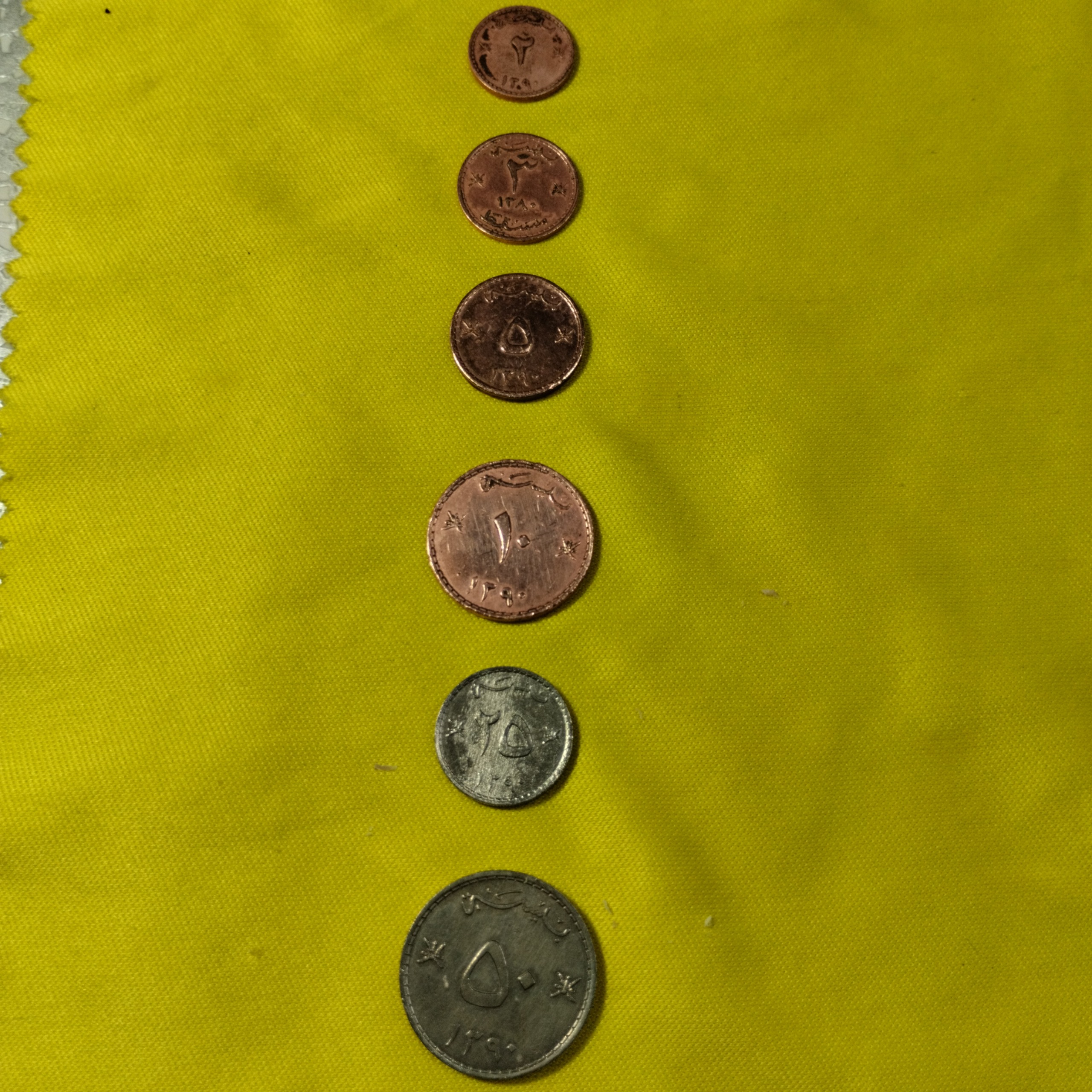 سکه ست 6تایی مسقط عمان مستعمره طبق عکس و توضیحات