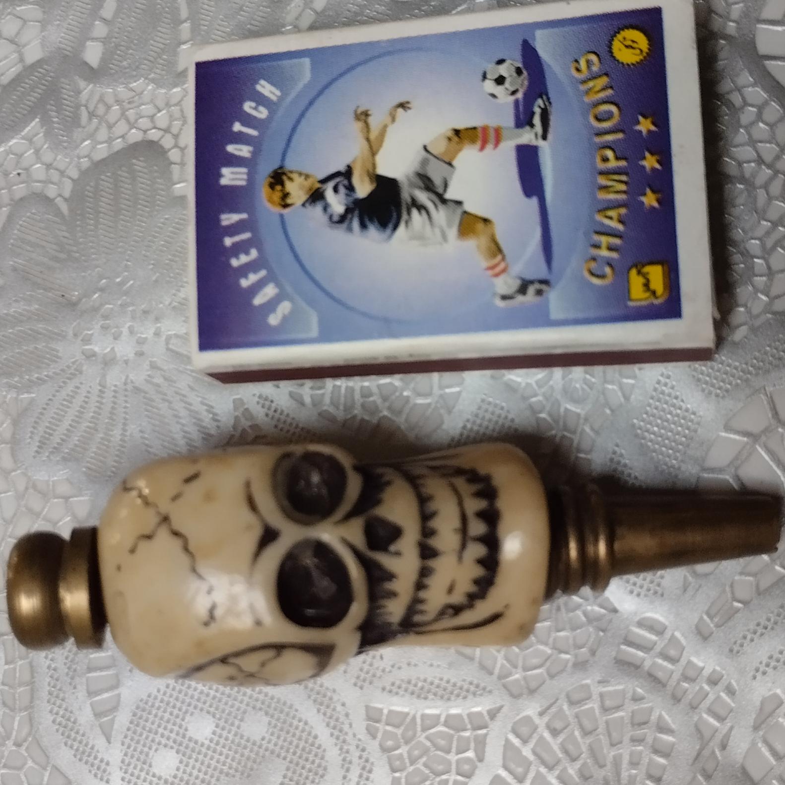 لبگیر یا سرشلینگ قلیون برنجی و استخوانی بزرگ خاص