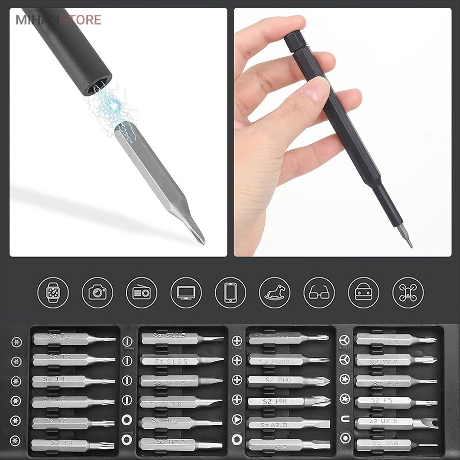 مجموعه پیچ گوشتی 25 پارچه حرفه ای