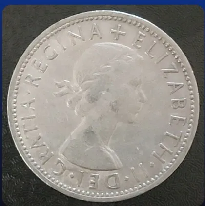 سکه 2 شیلینگ الیزابت سال کمیاب 1963