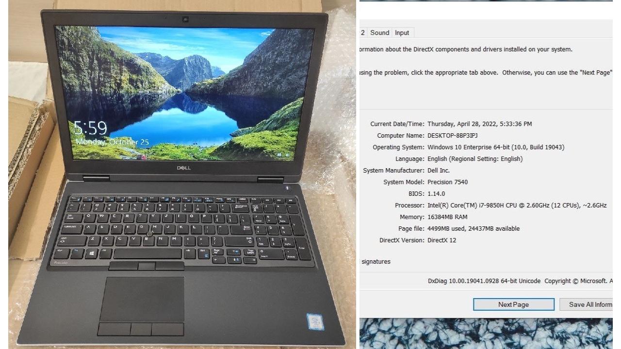 لپ تاپ استوک DELL Precision 7540