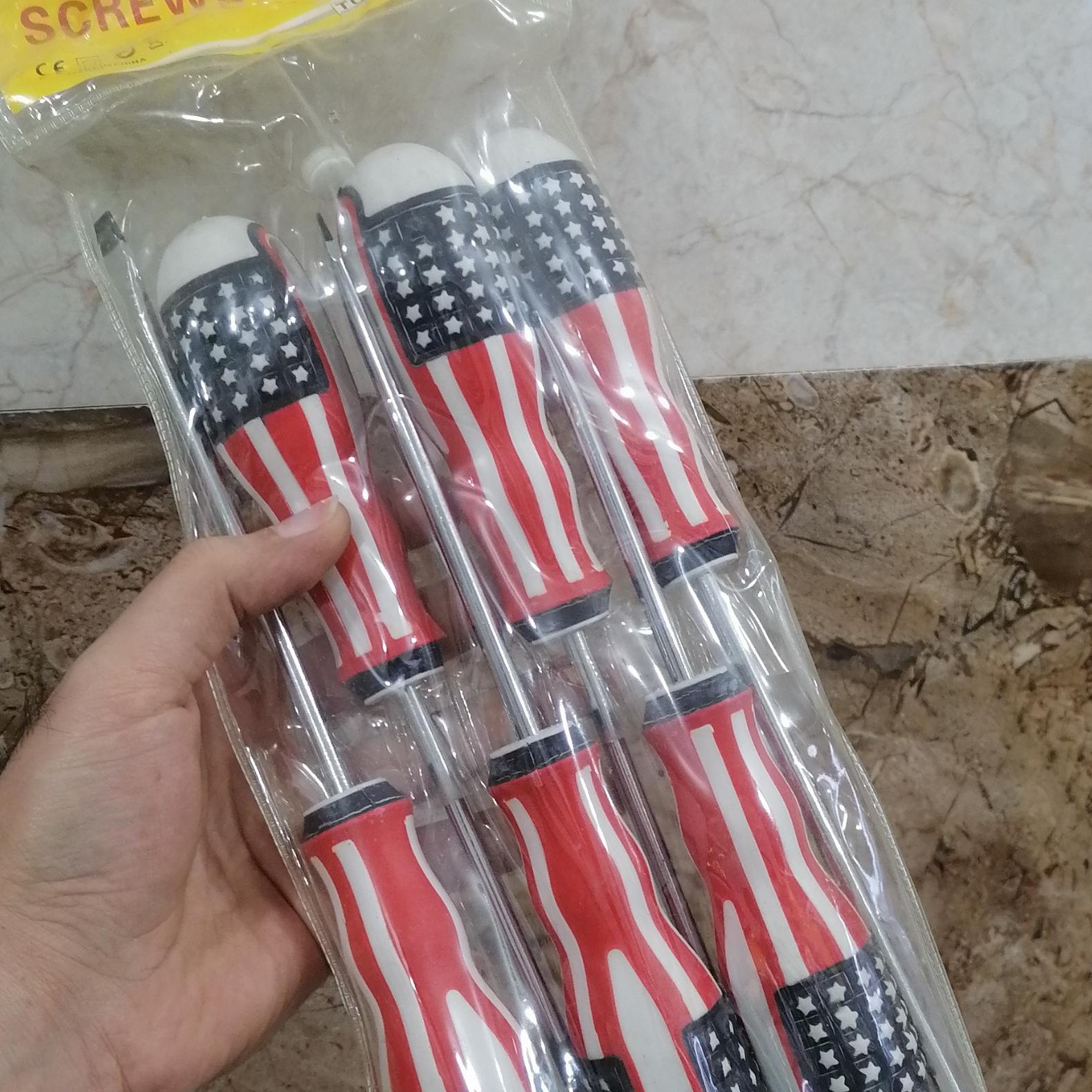 پیچ گوشتی پرچمی مجموعه 6 عددی