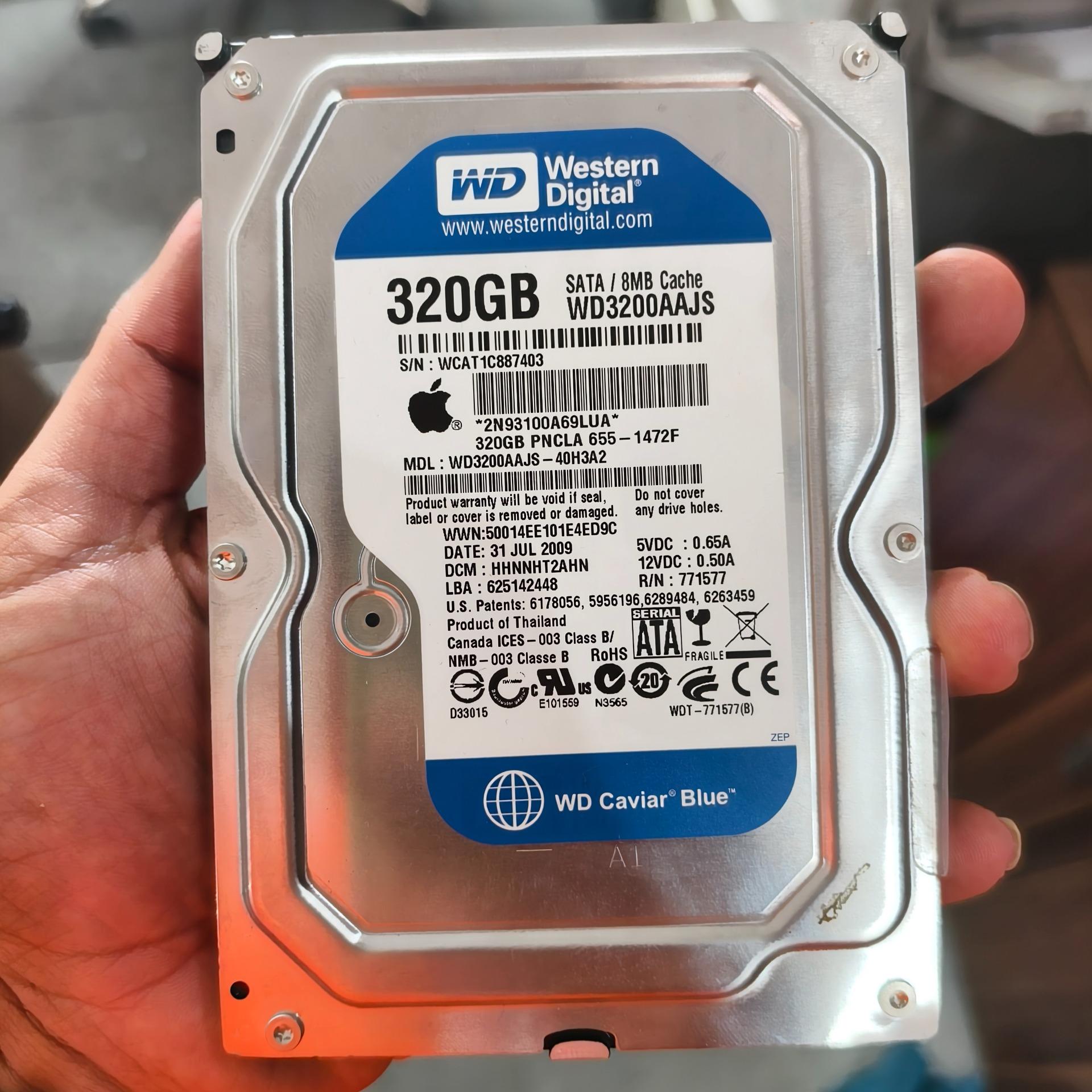 هارد 320گیگ وسترن سفارش اپل