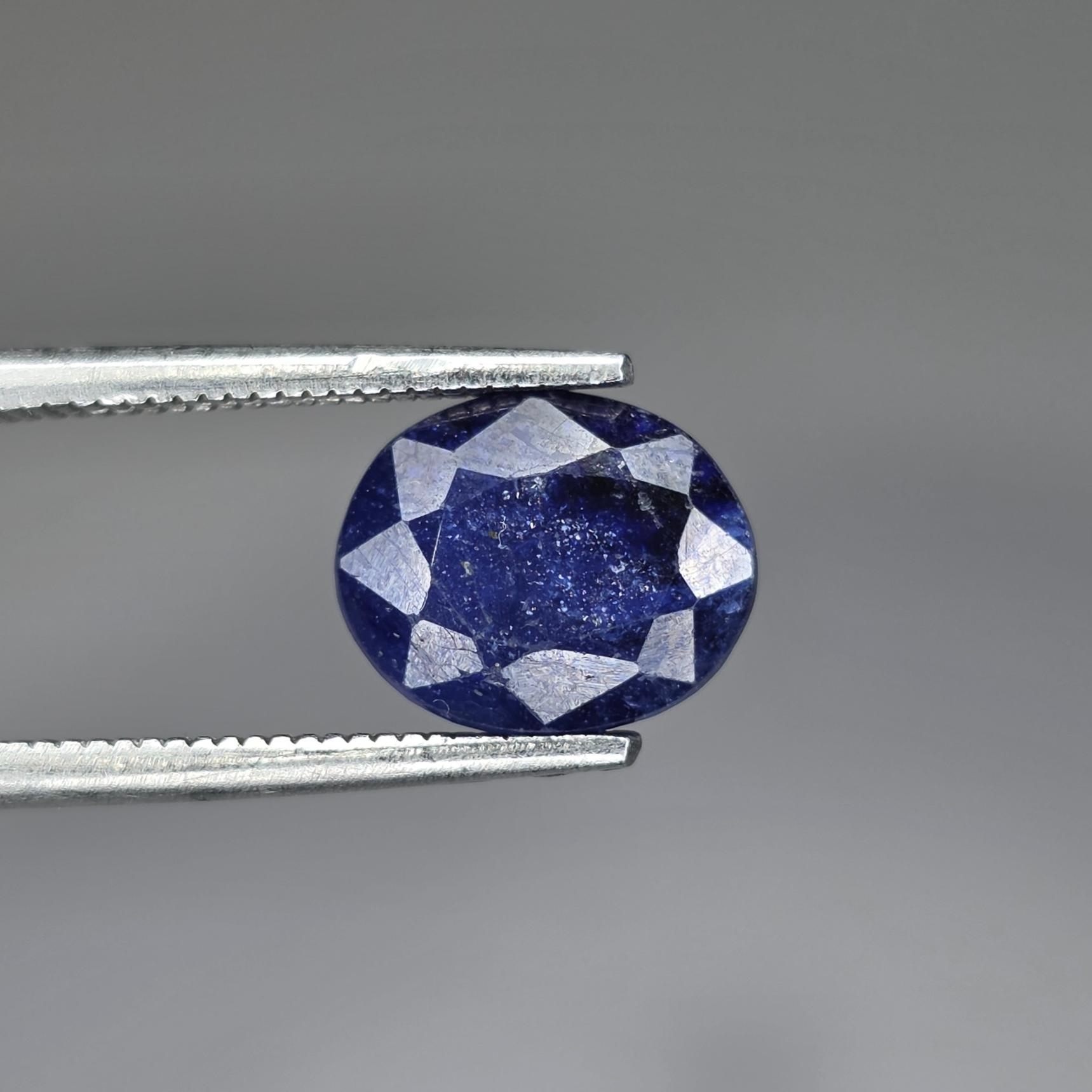 یاقوت آبی عالی و شفاف برمه 100% معدنی ناب