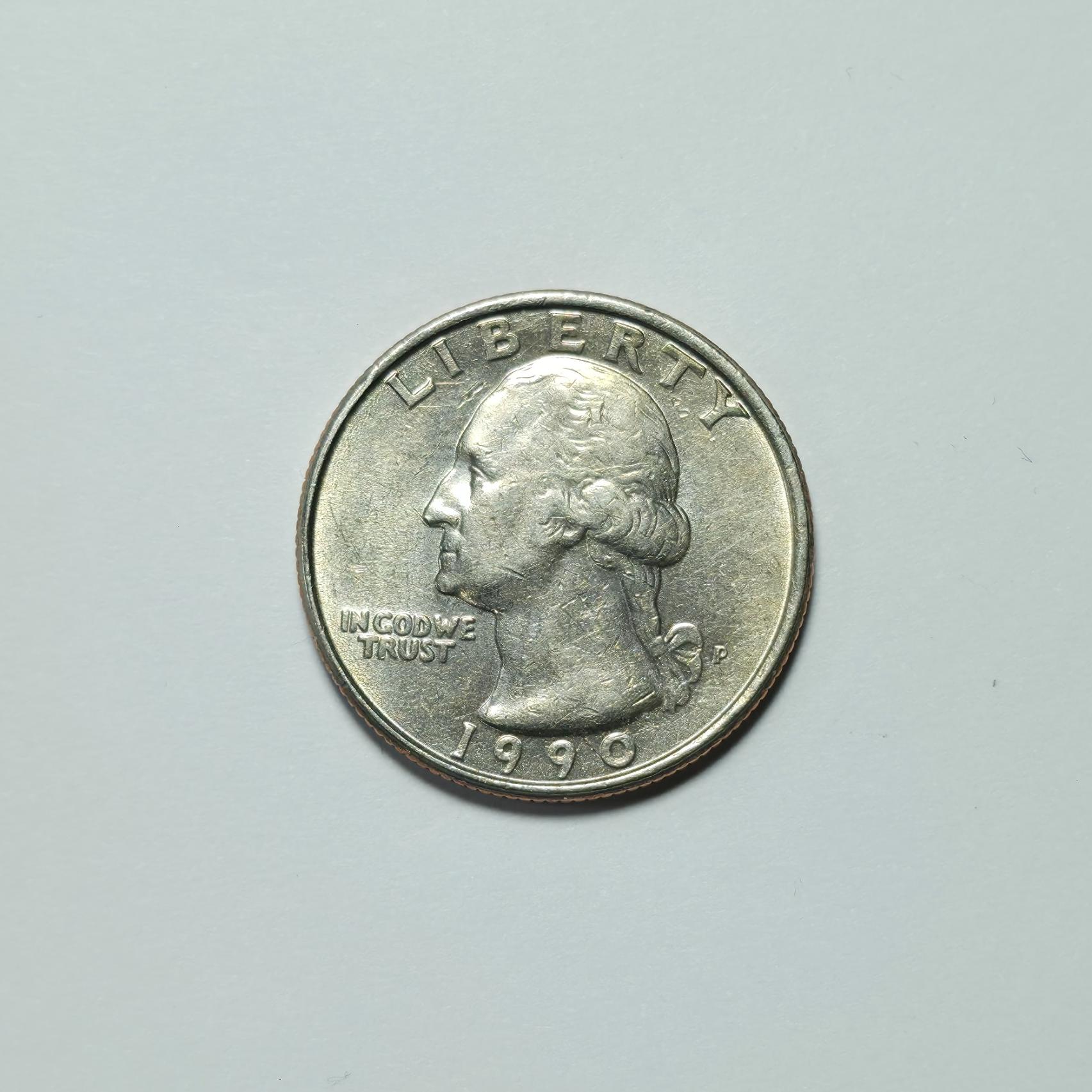 کوارتز دلار جورج واشنگتون 1990 کیفیت بانکی کمیاب