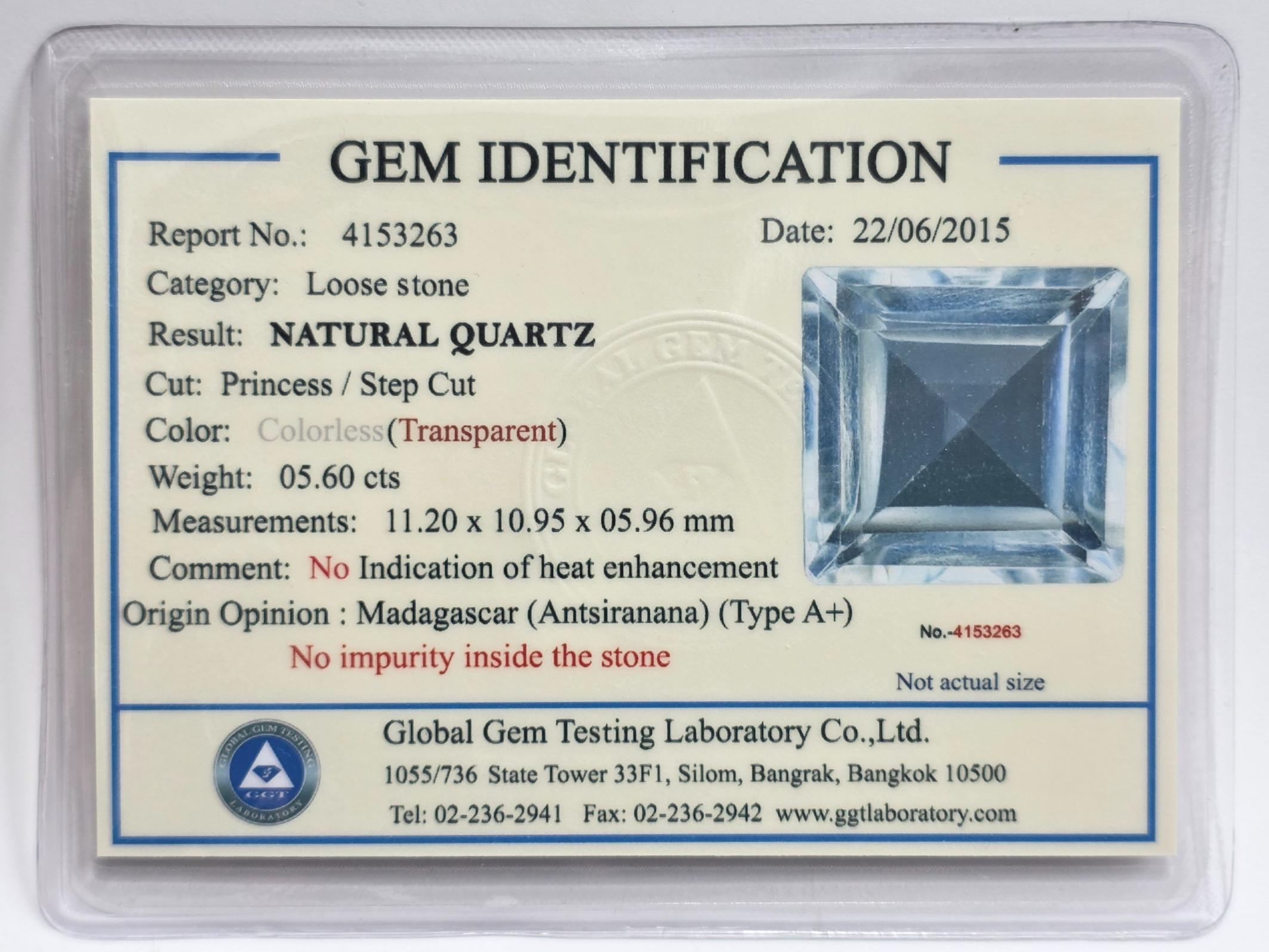 الماس هرکیمر(تیتانیوم کوارتز) ماداگاسکار بی بهسازی