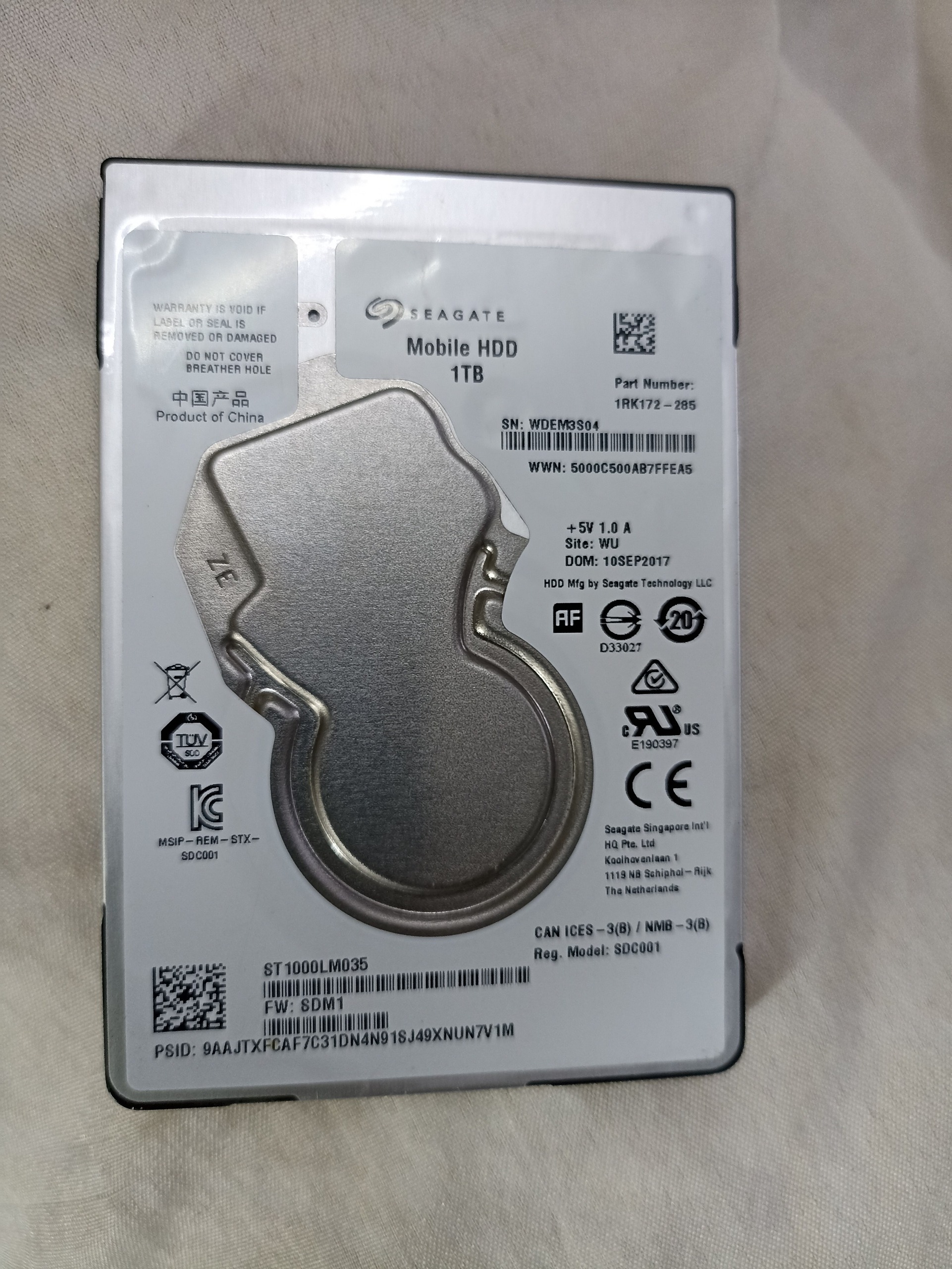 هارد لپ تاپ 1ترا سیگیت اسلیم