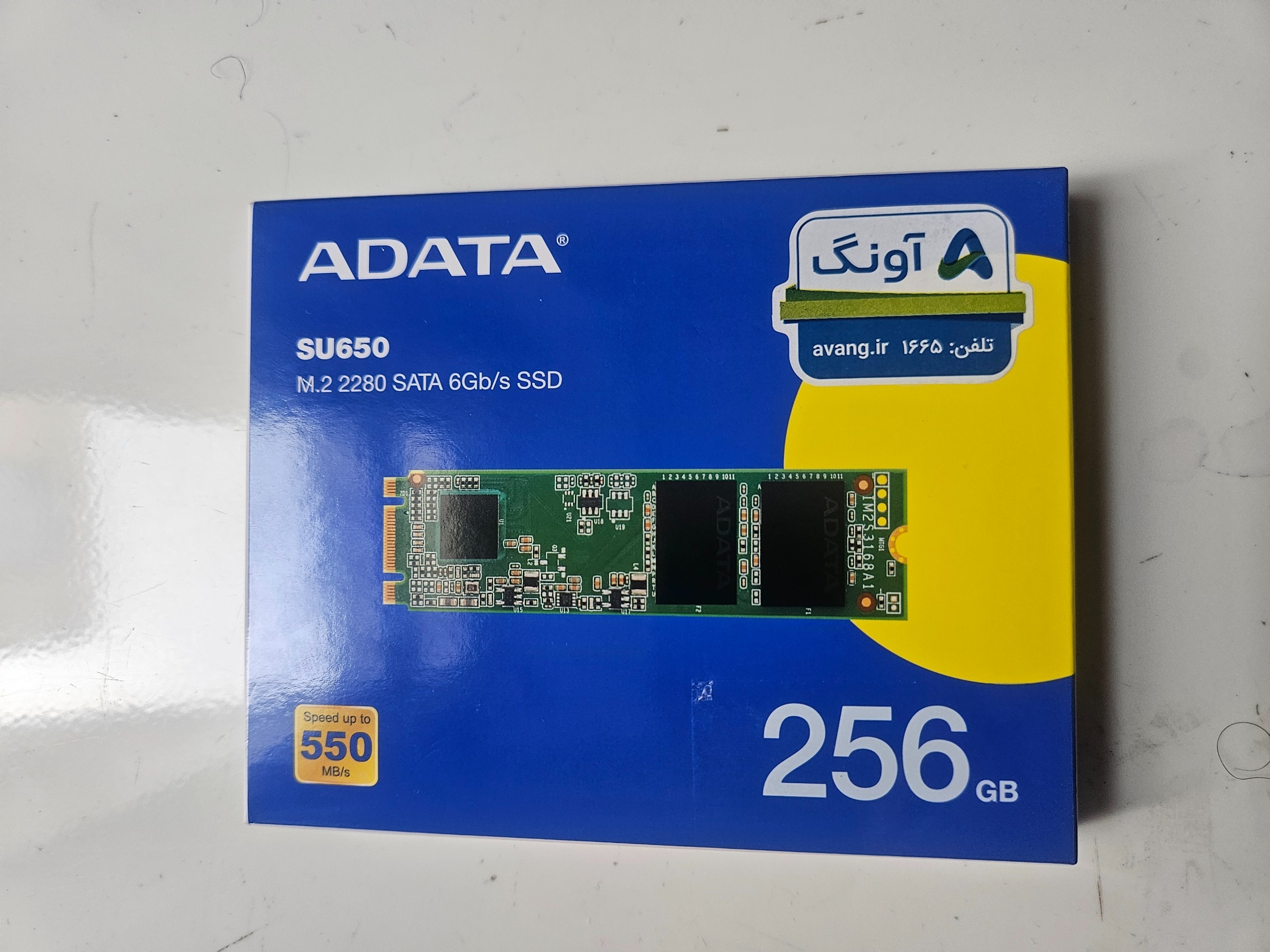 Ssd su650 Adata نو 256 گیگ گارانتی تا 2028