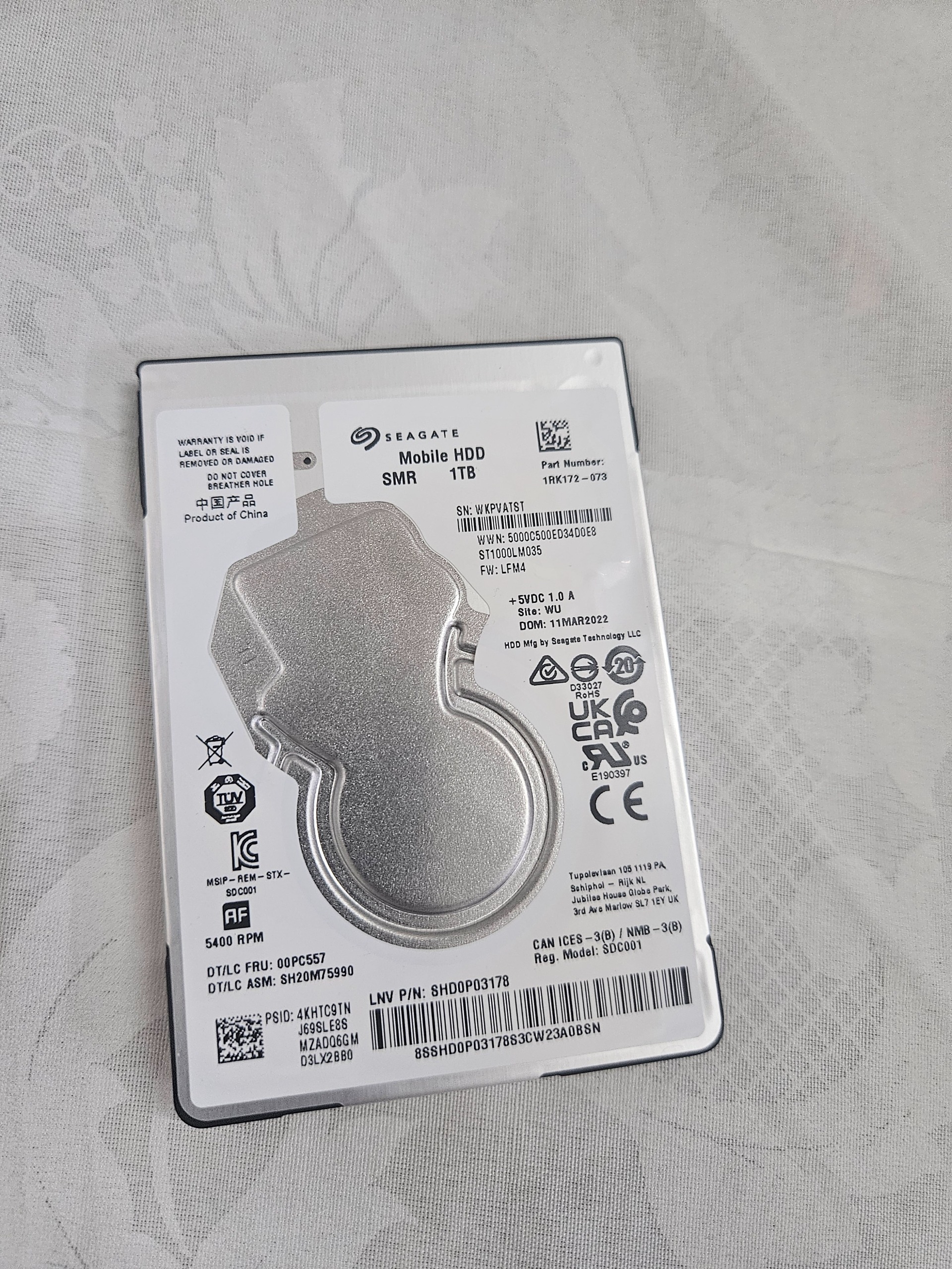 هارد لپ تاپ segate اسلیم در حد