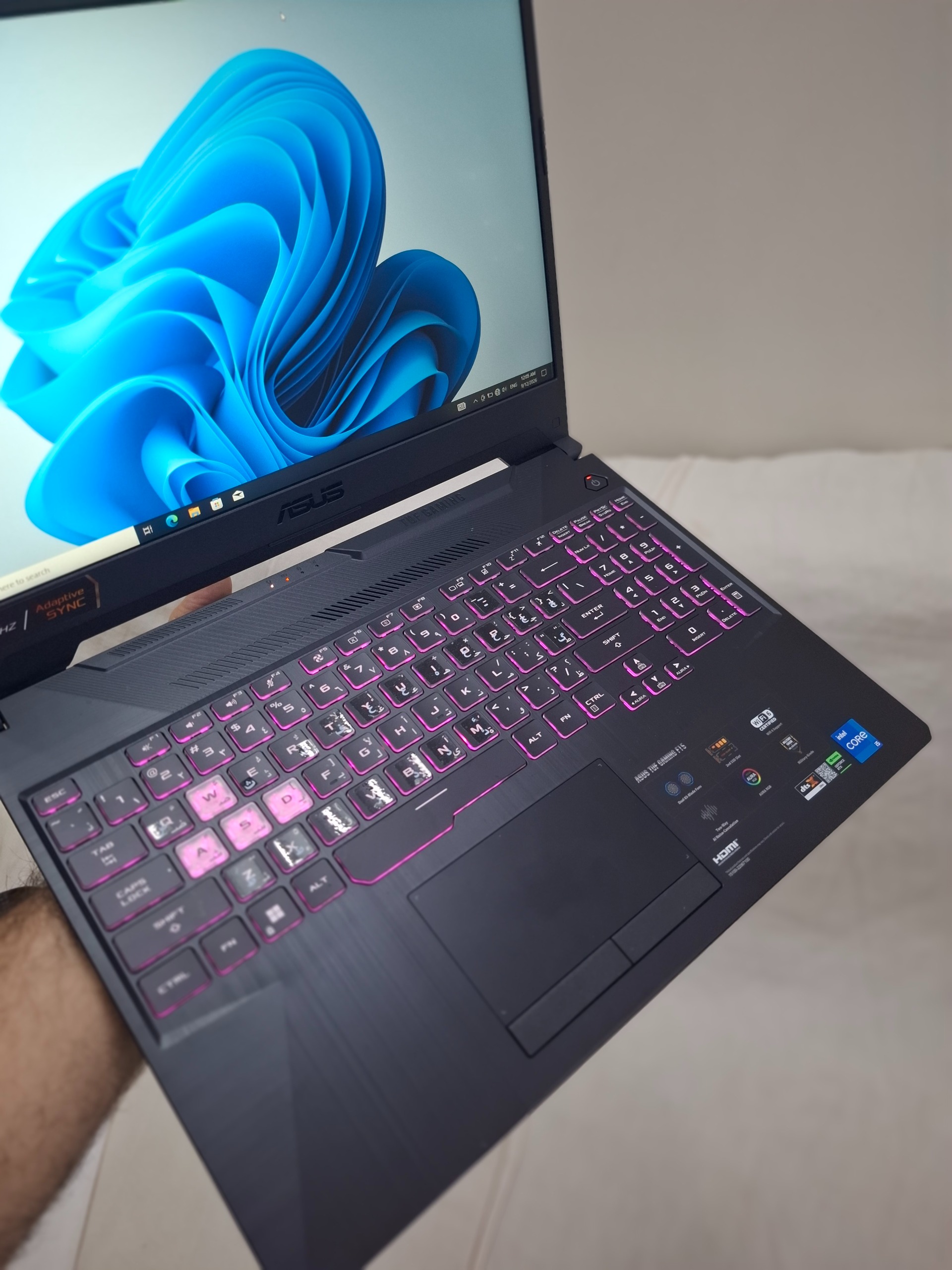 Asus tuf gaming در حد آک نو با کارتن نسل 11