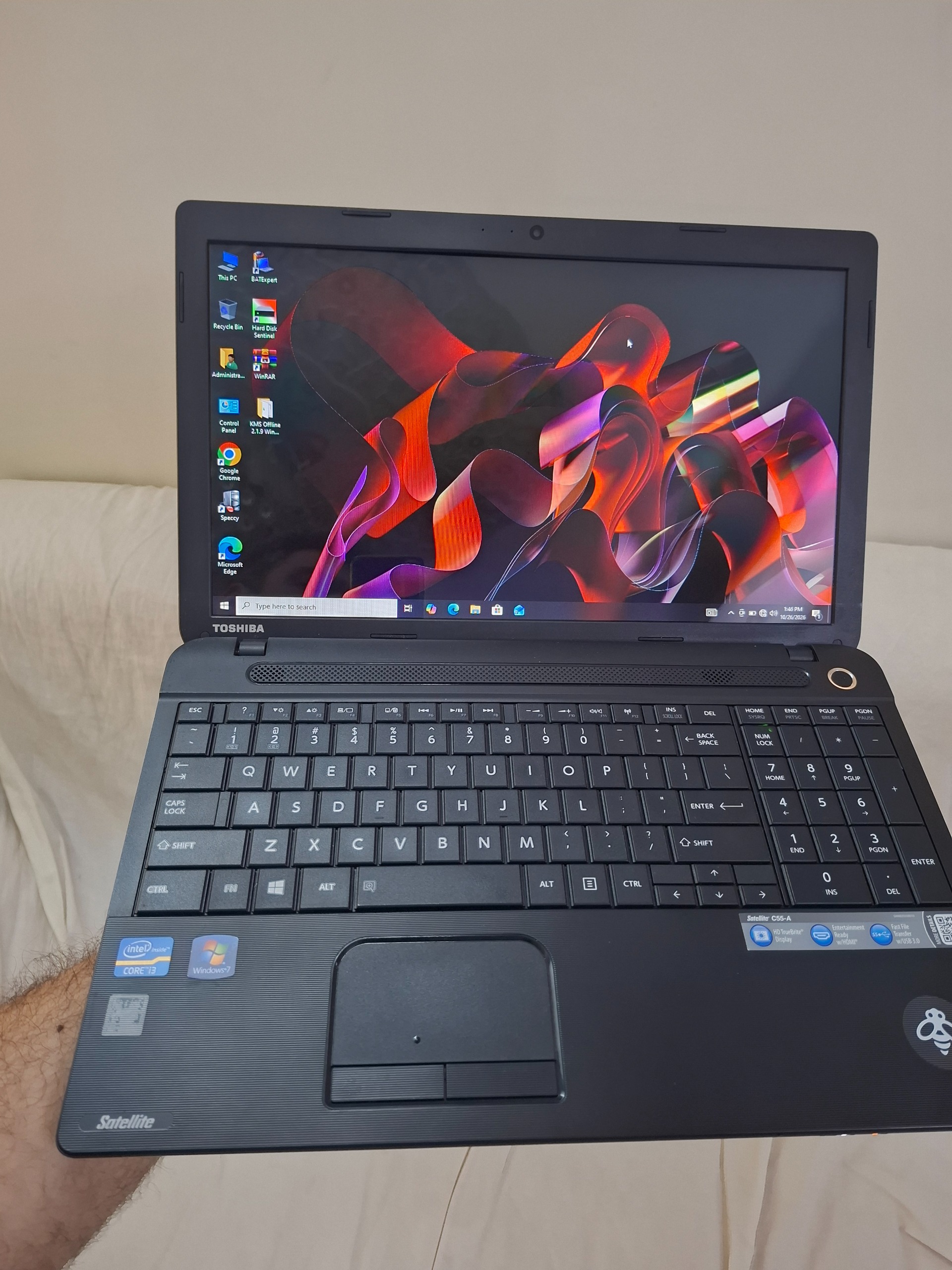 Toshiba Satelite c55 در حد آک تمیز