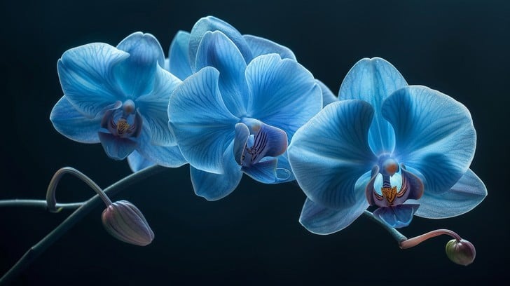 100 عدد بذر ارکیده آبی کبالت - Teal Blue Orchid