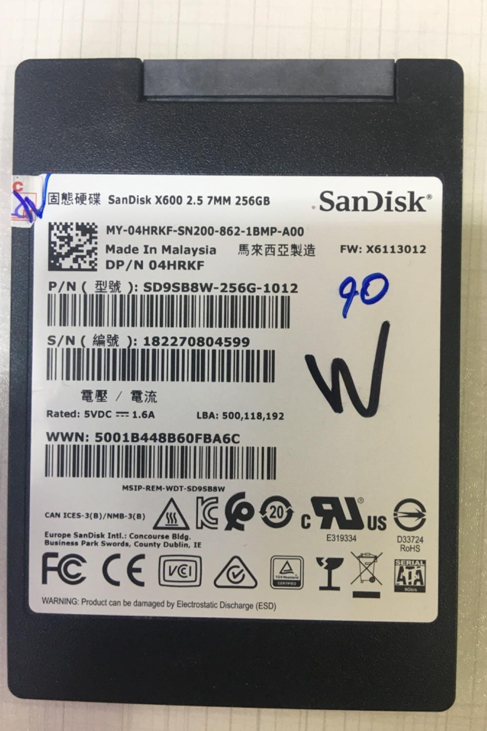 هارد ssd 256GB سن دیسک استوک