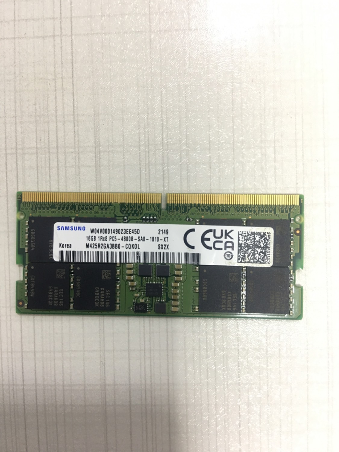 رم لپ تاپ DDR5-4800B سامسونگ اورجینال رو دستگاهی