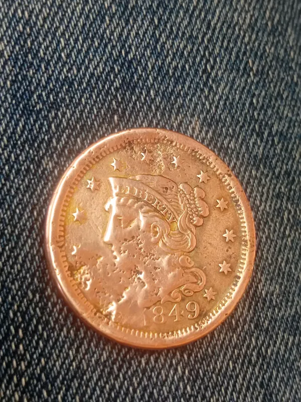 1 سنت بسیار کمیاب و با ارزش (big one cent) 1849