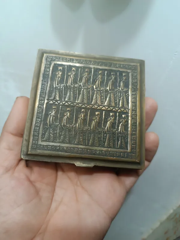 جعبه جواهر برنجی قدیمی