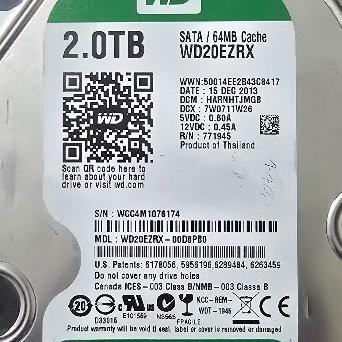 هارد WD سبز 2TB سلامت 100